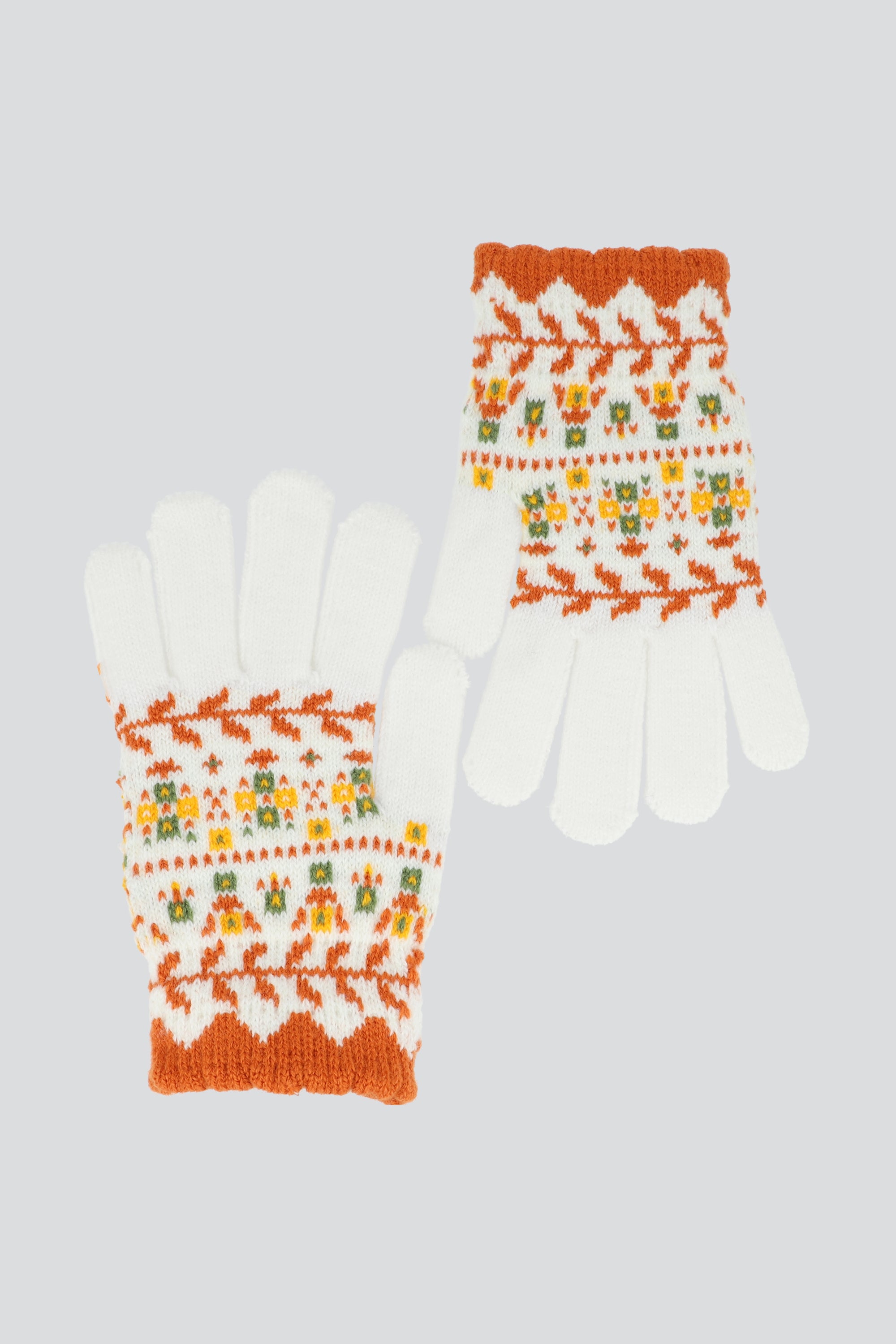 Guantes print floral NARANJA