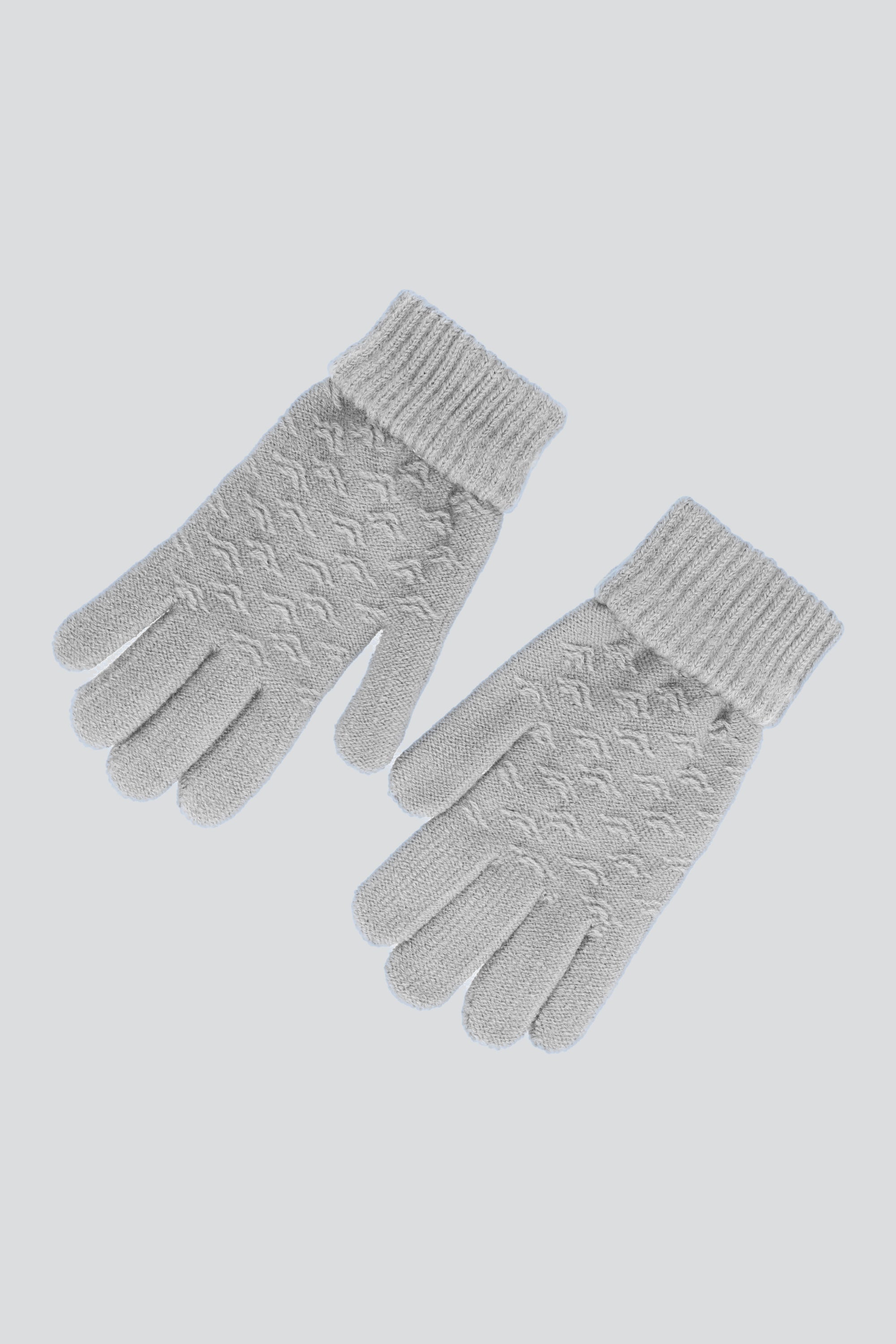Guantes bordado formas GRIS
