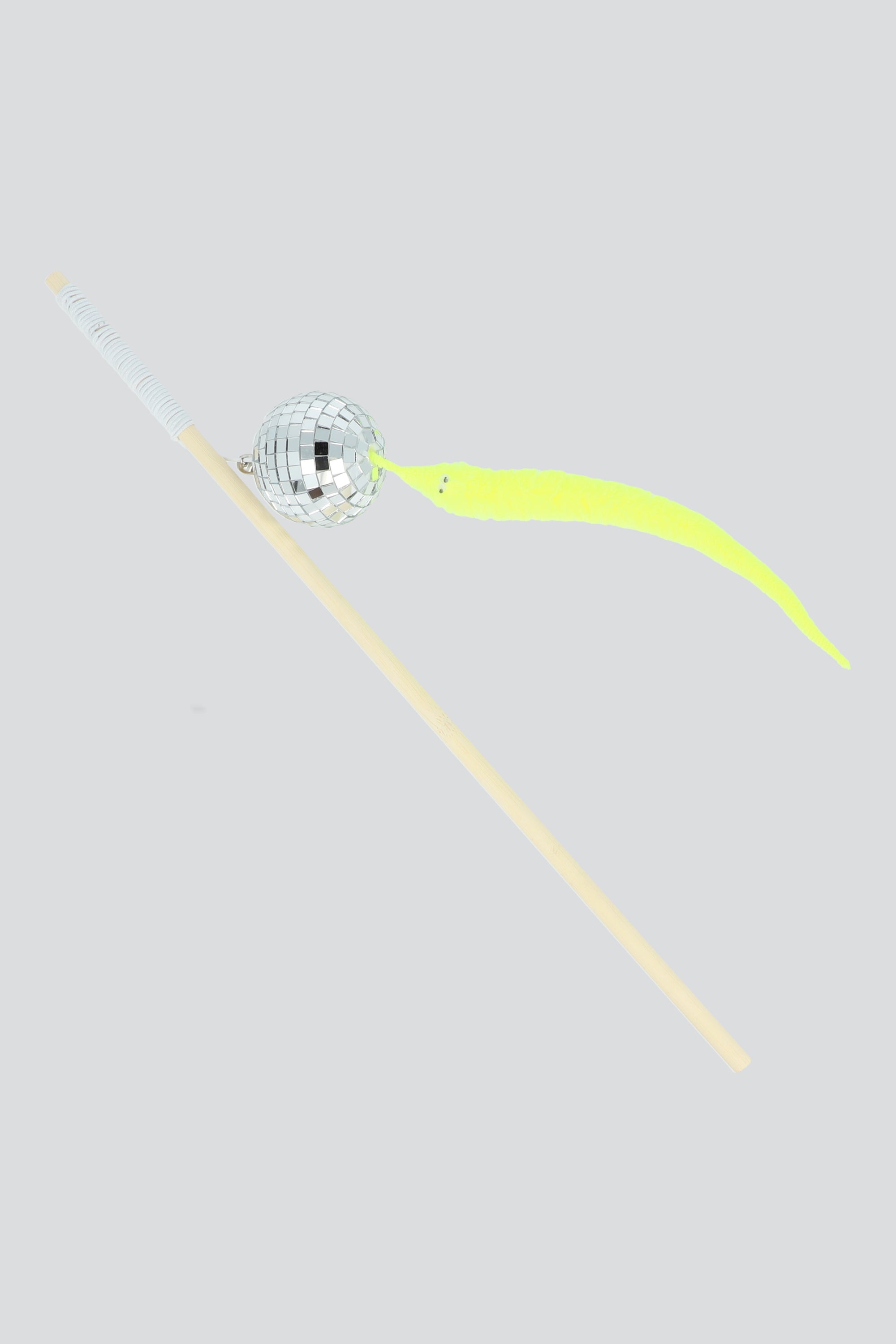 Varita bola disco para gato AMARILLO