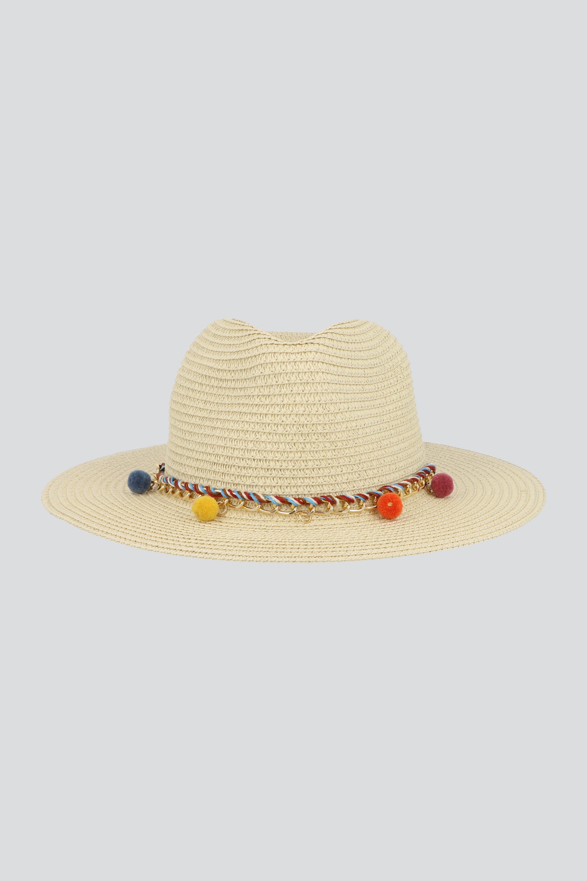 Sombrero panama borlas BEIGE