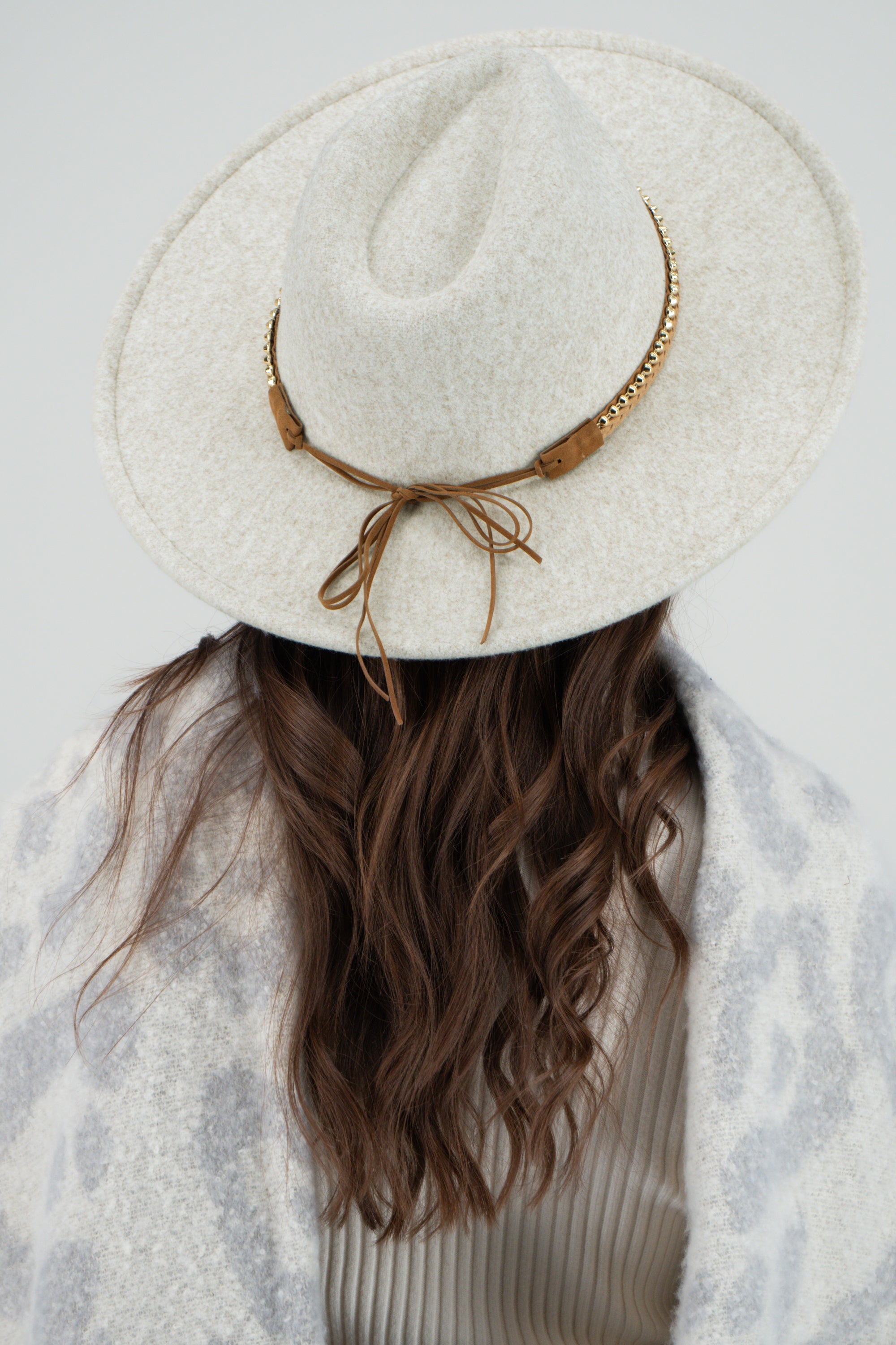 Sombrero winter panama lace brillo HUESO