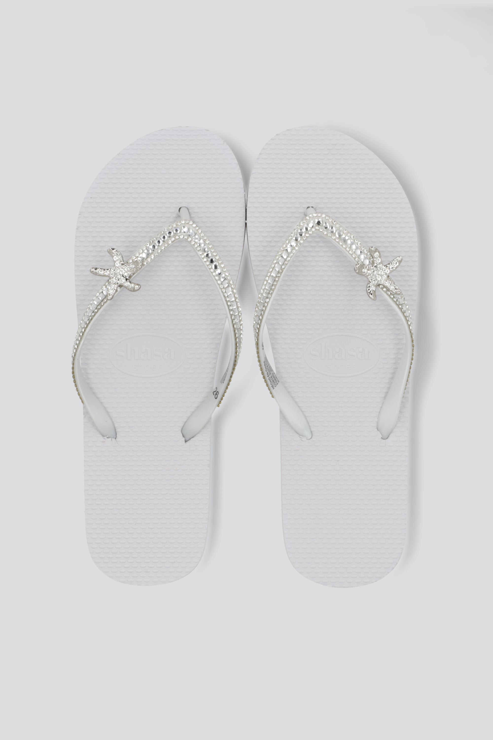 Flip flop brillos estrella BLANCO