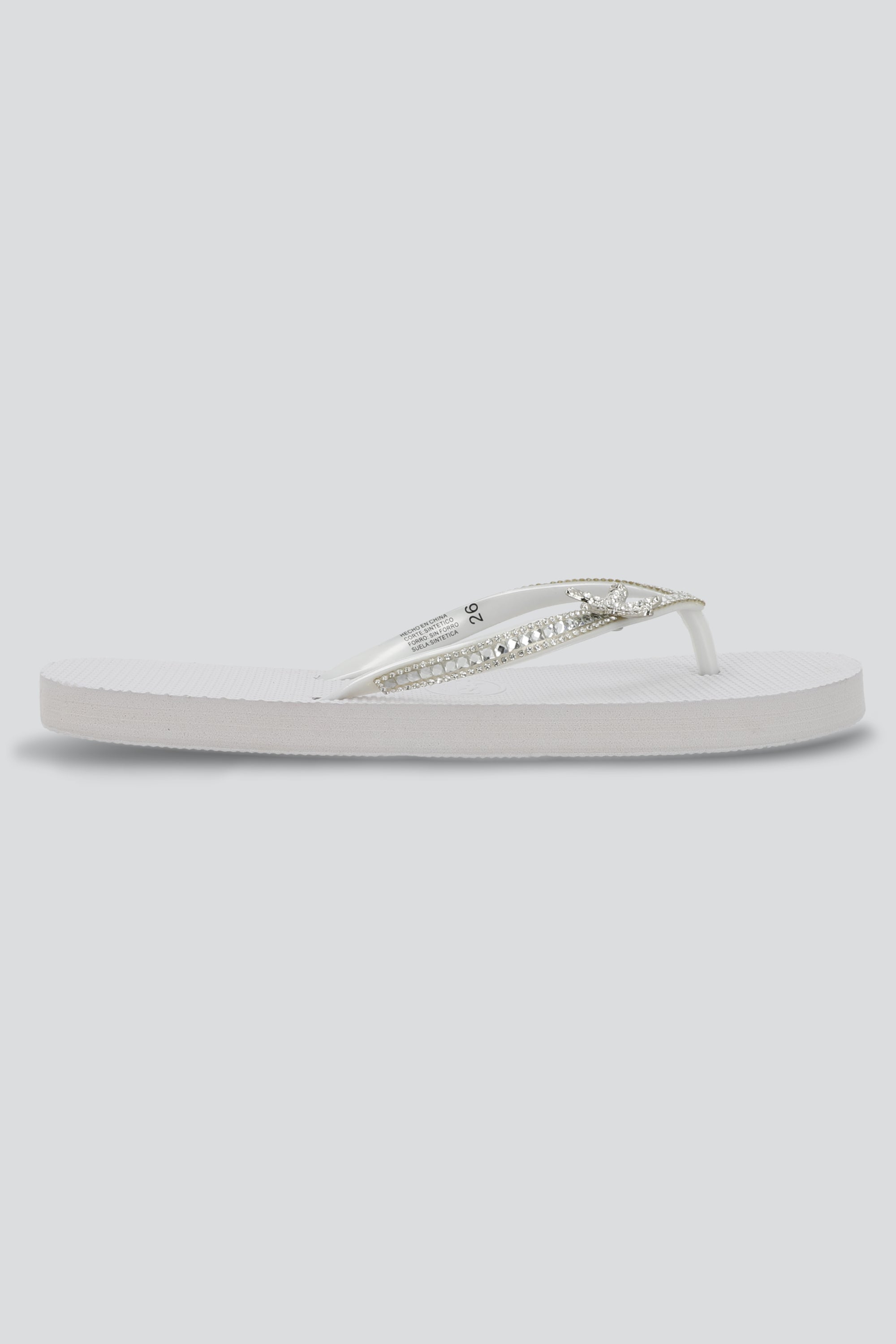 Flip flop brillos estrella BLANCO