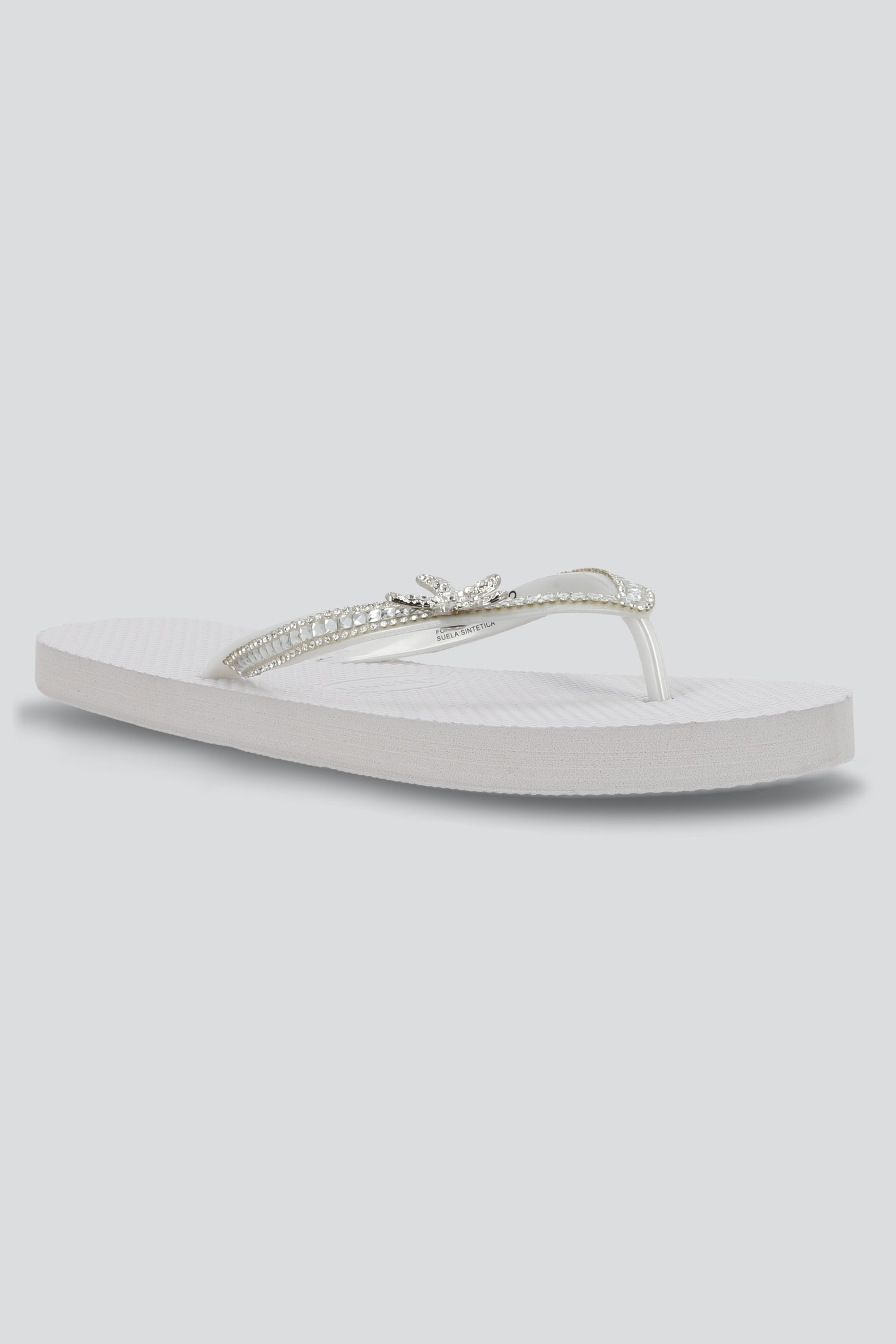 Flip flop brillos estrella BLANCO