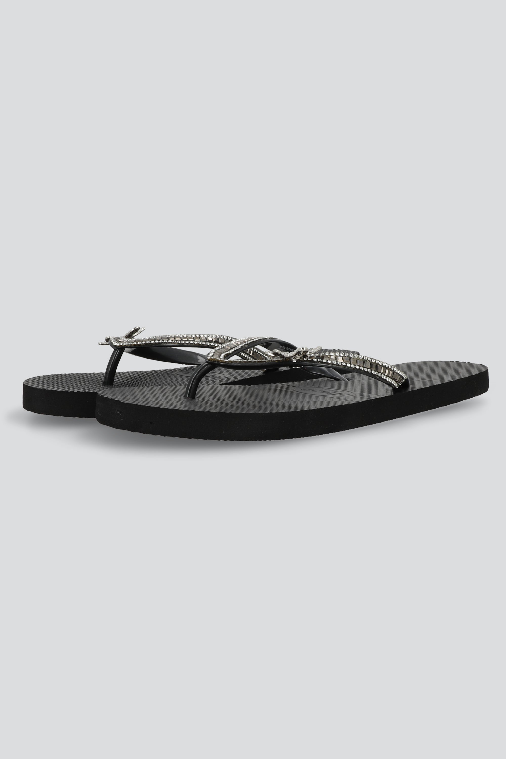 Flip flop brillos estrella NEGRO