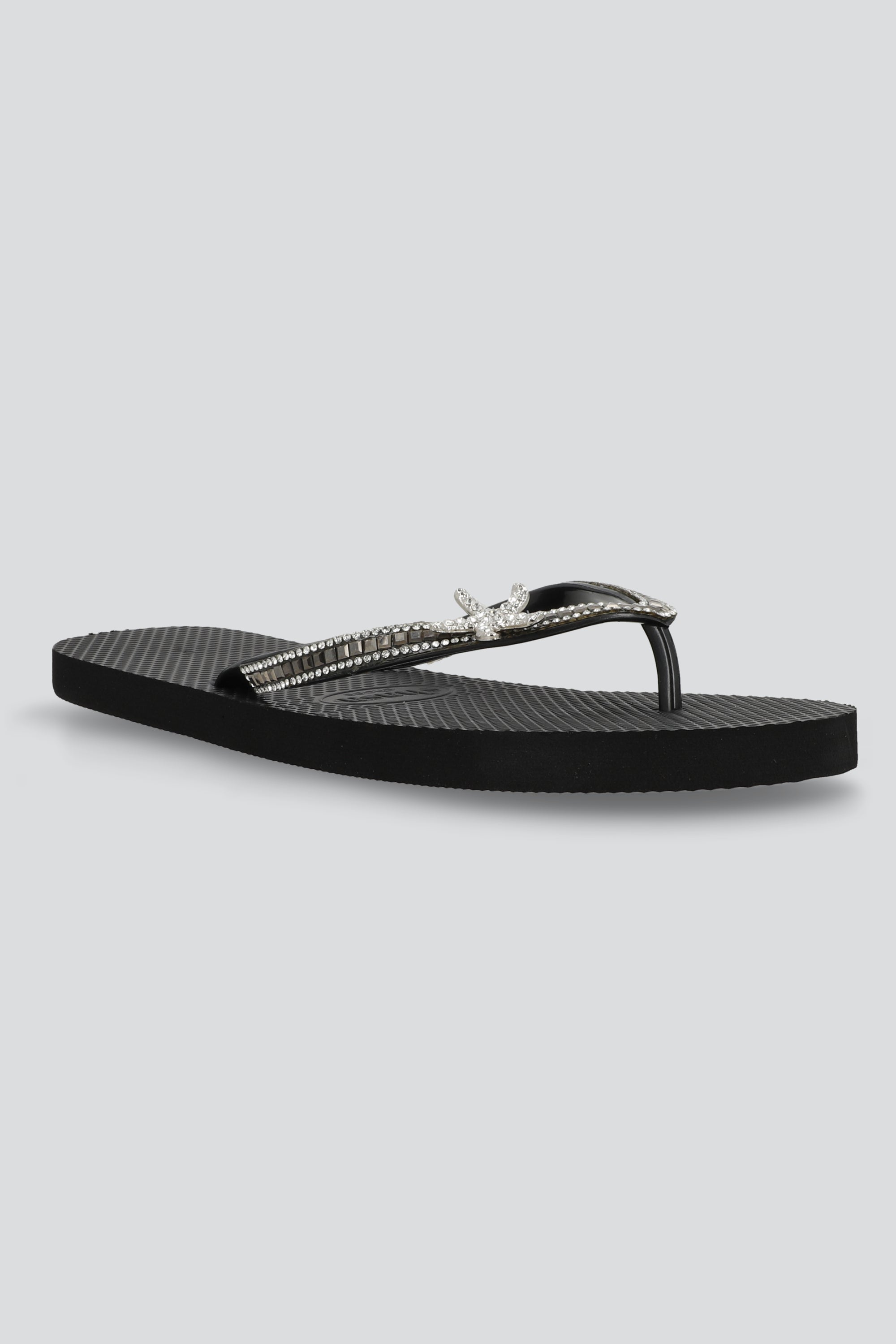 Flip flop brillos estrella NEGRO