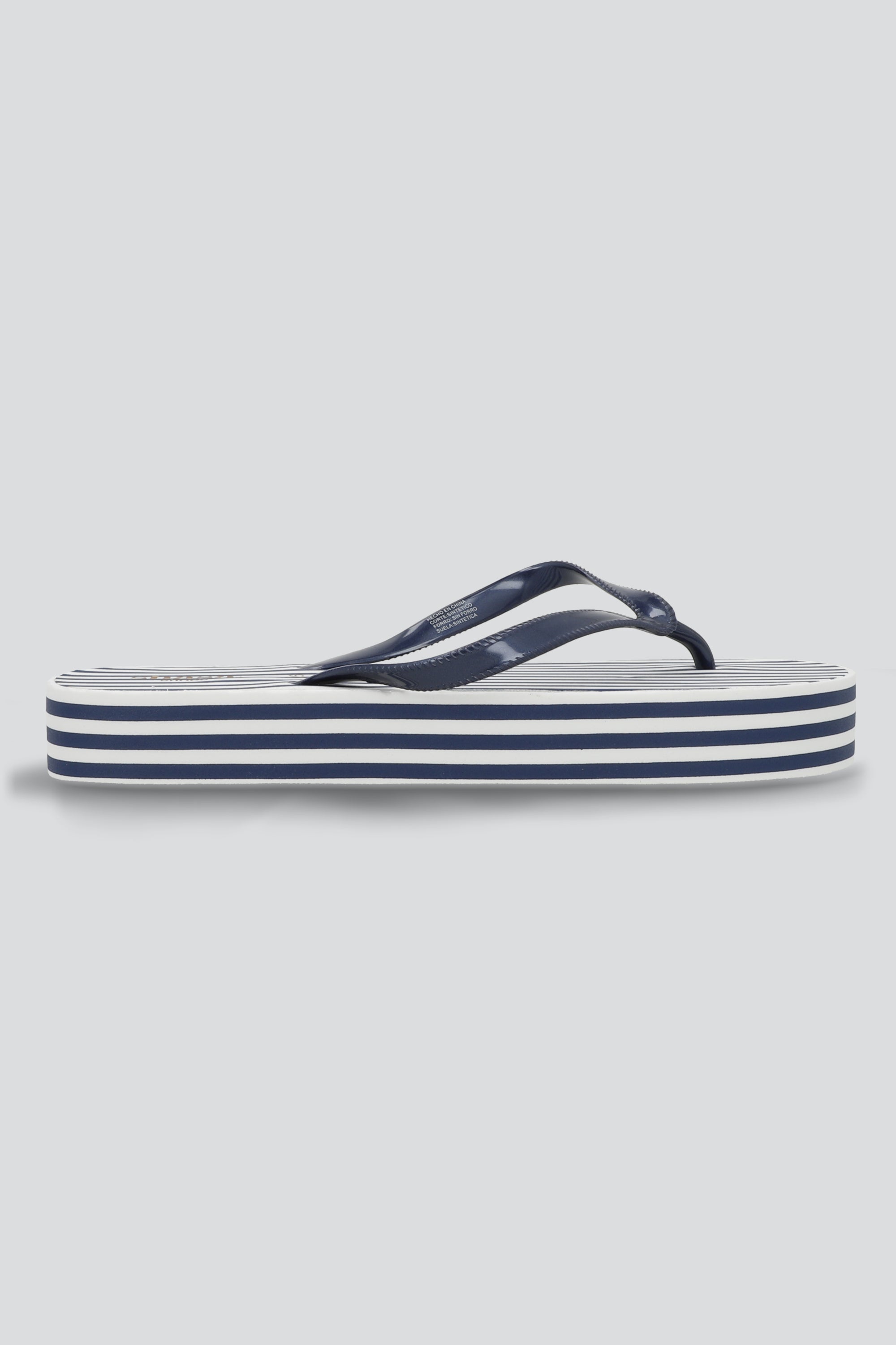 Flip flop plataforma rayas MARINO