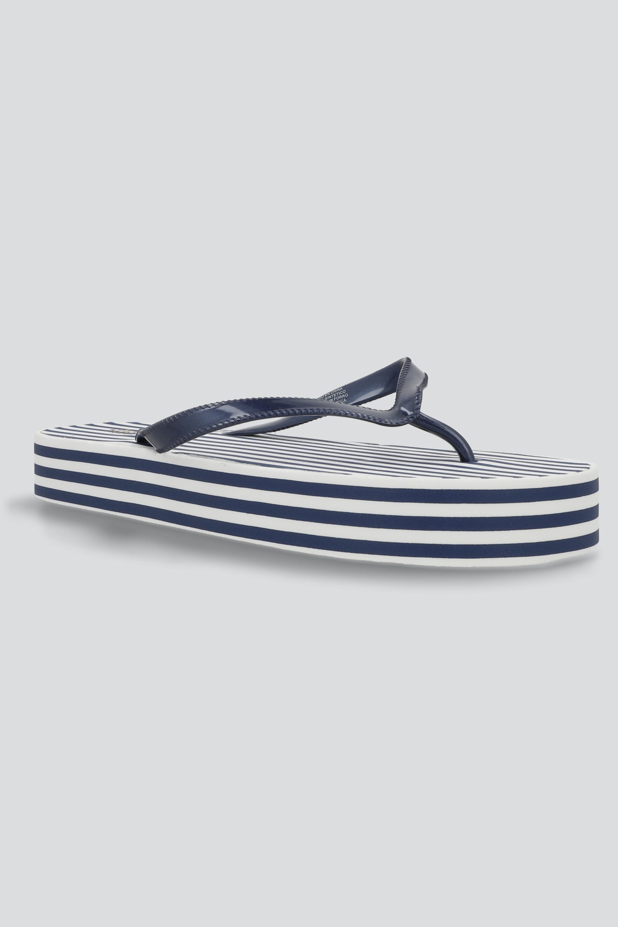 Flip flop plataforma rayas MARINO