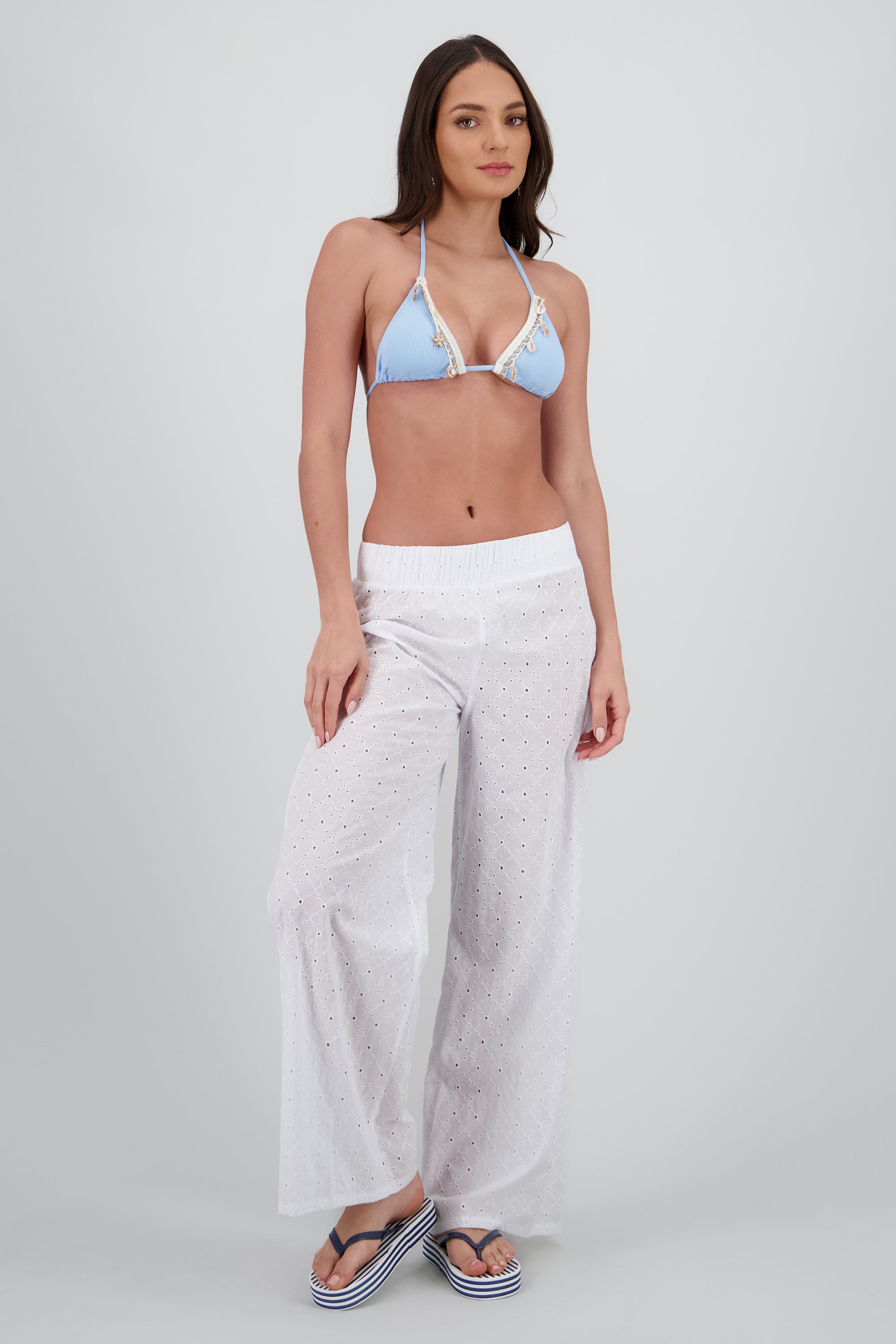 Flip flop plataforma rayas MARINO