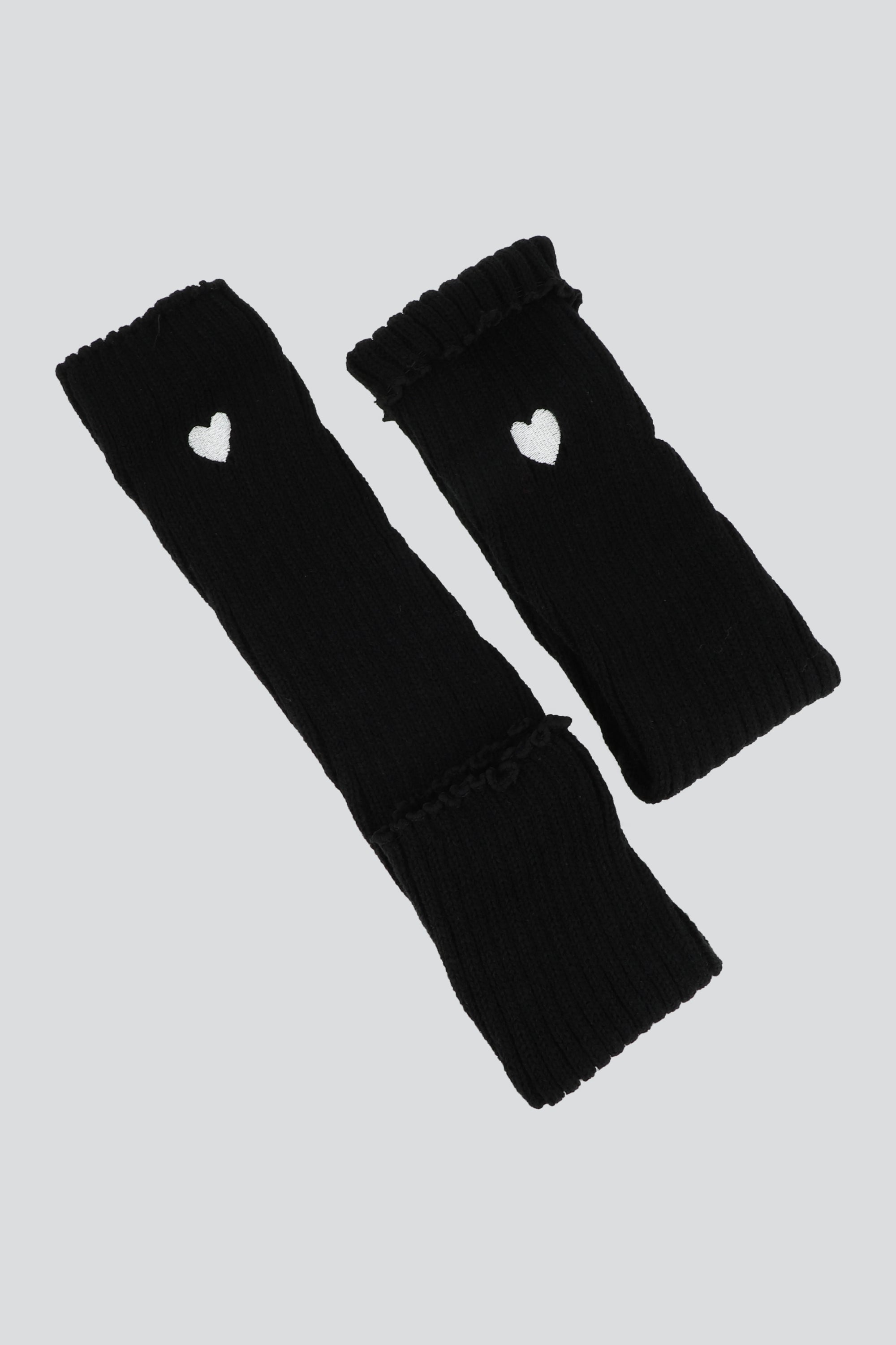Calentador corazoncito bordado NEGRO