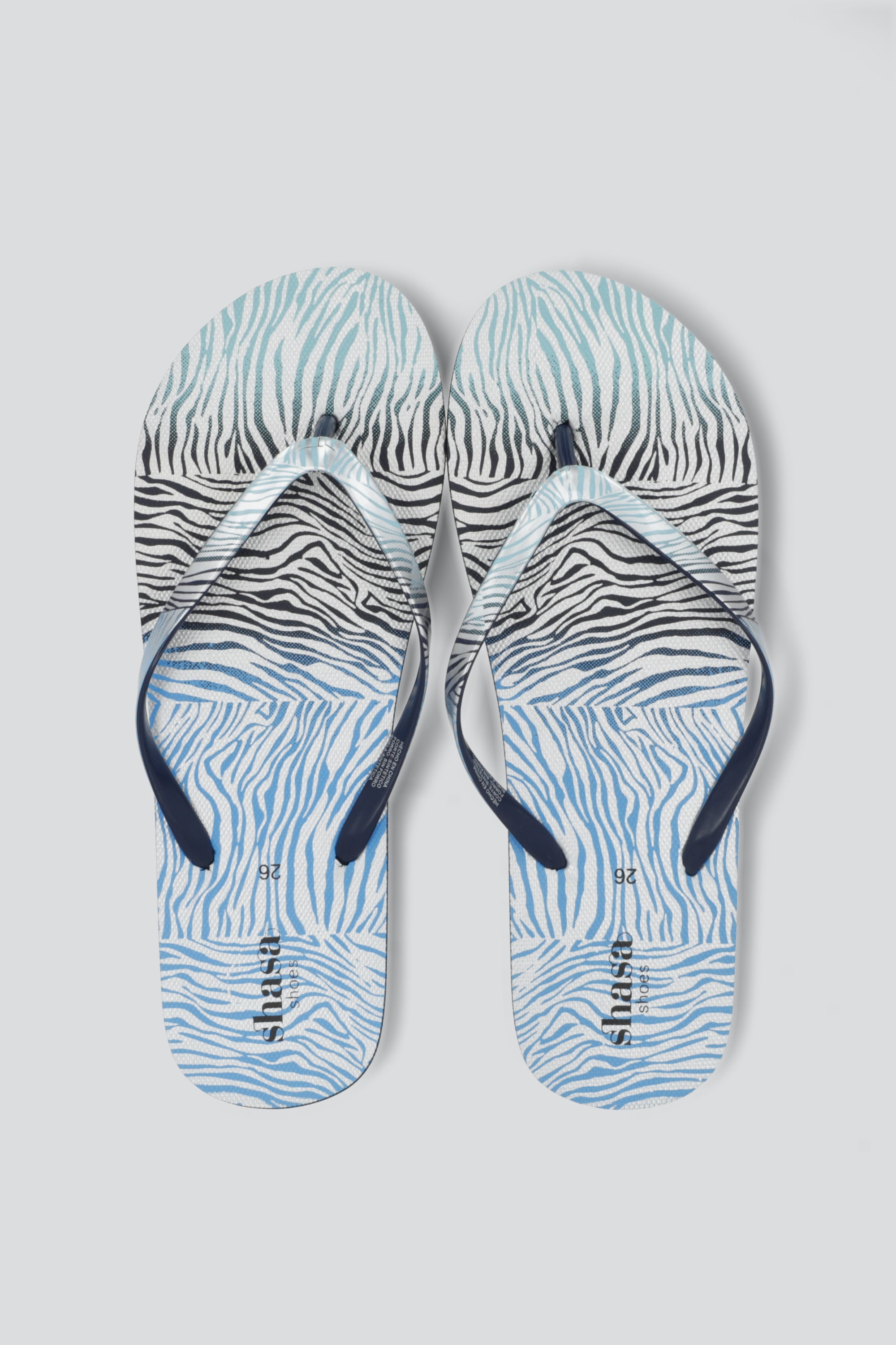 Flip flop cebra metalico AZUL
