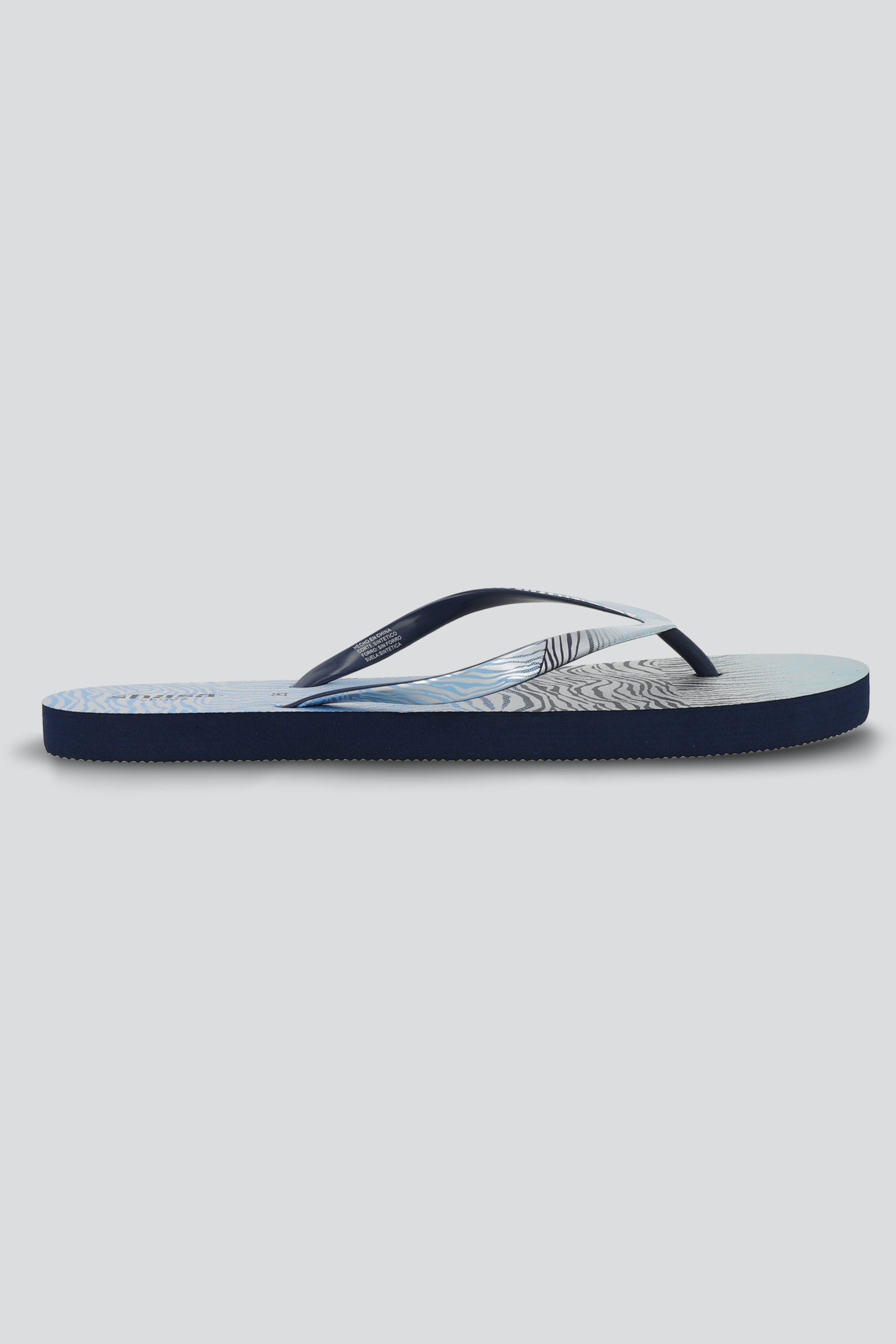 Flip flop cebra metalico AZUL