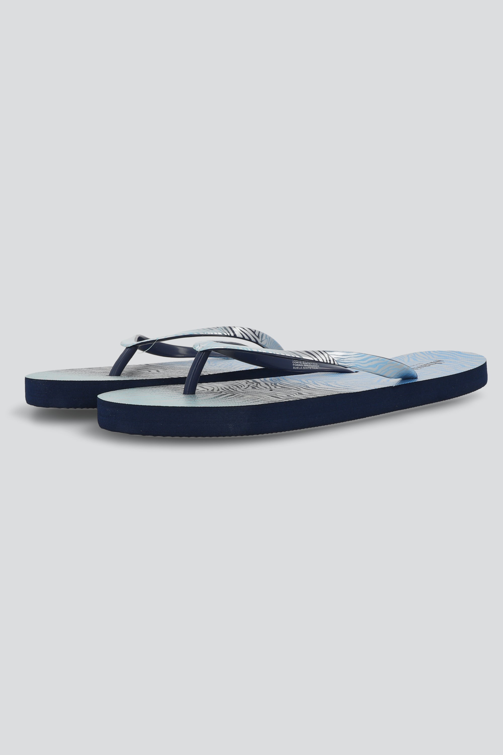 Flip flop cebra metalico AZUL