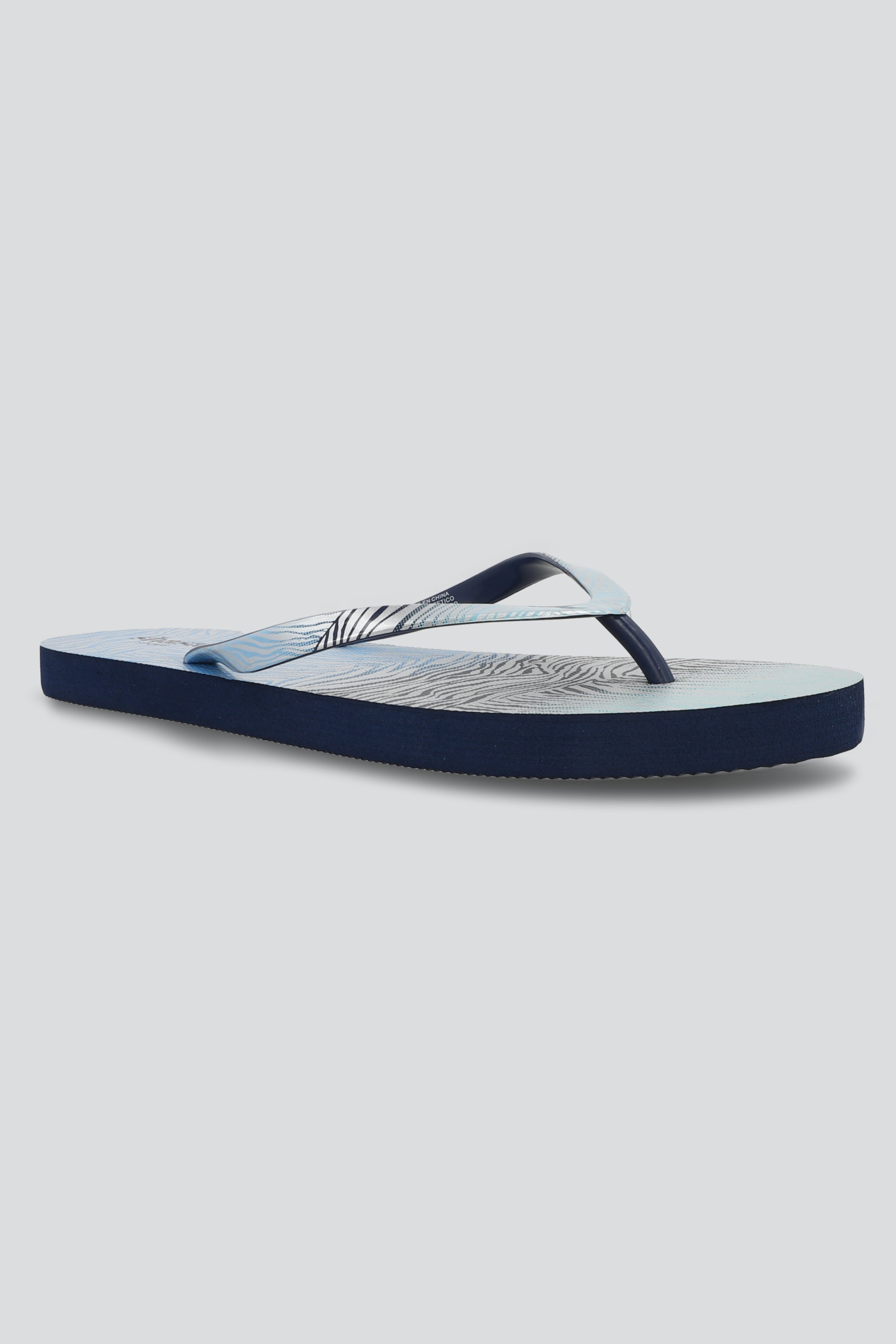 Flip flop cebra metalico AZUL