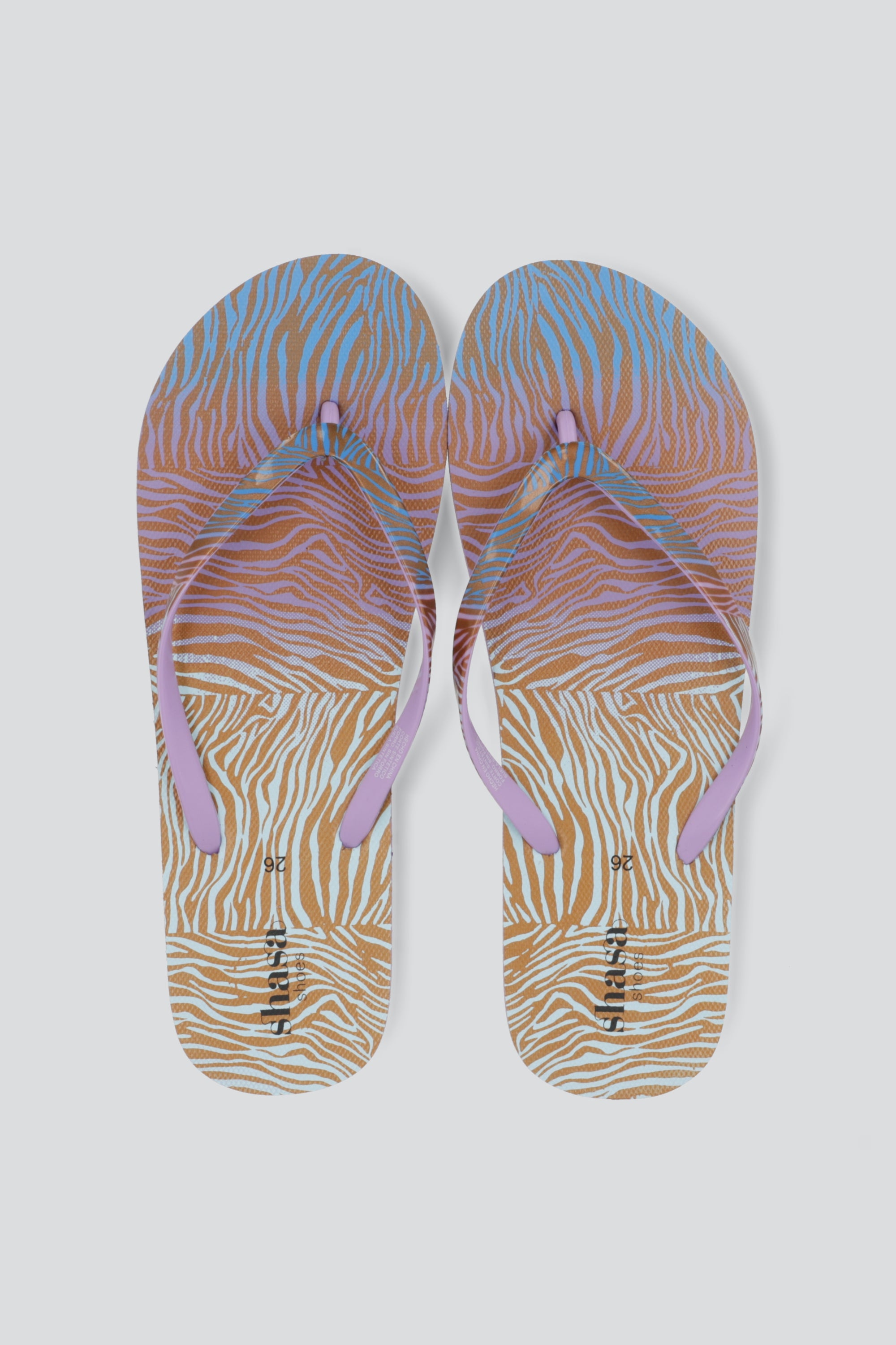Flip flop cebra metalico LILA