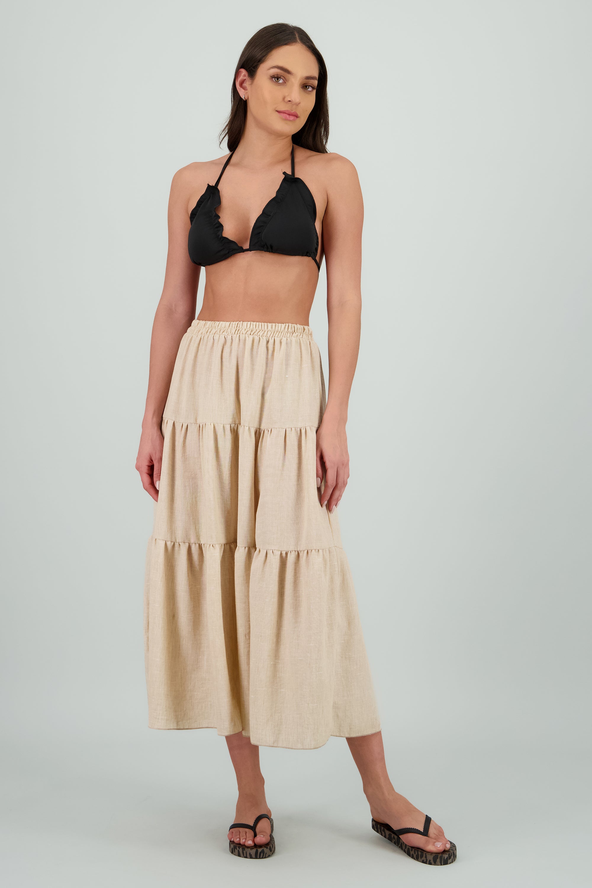 Flip flop leopardo plataforma CAFE