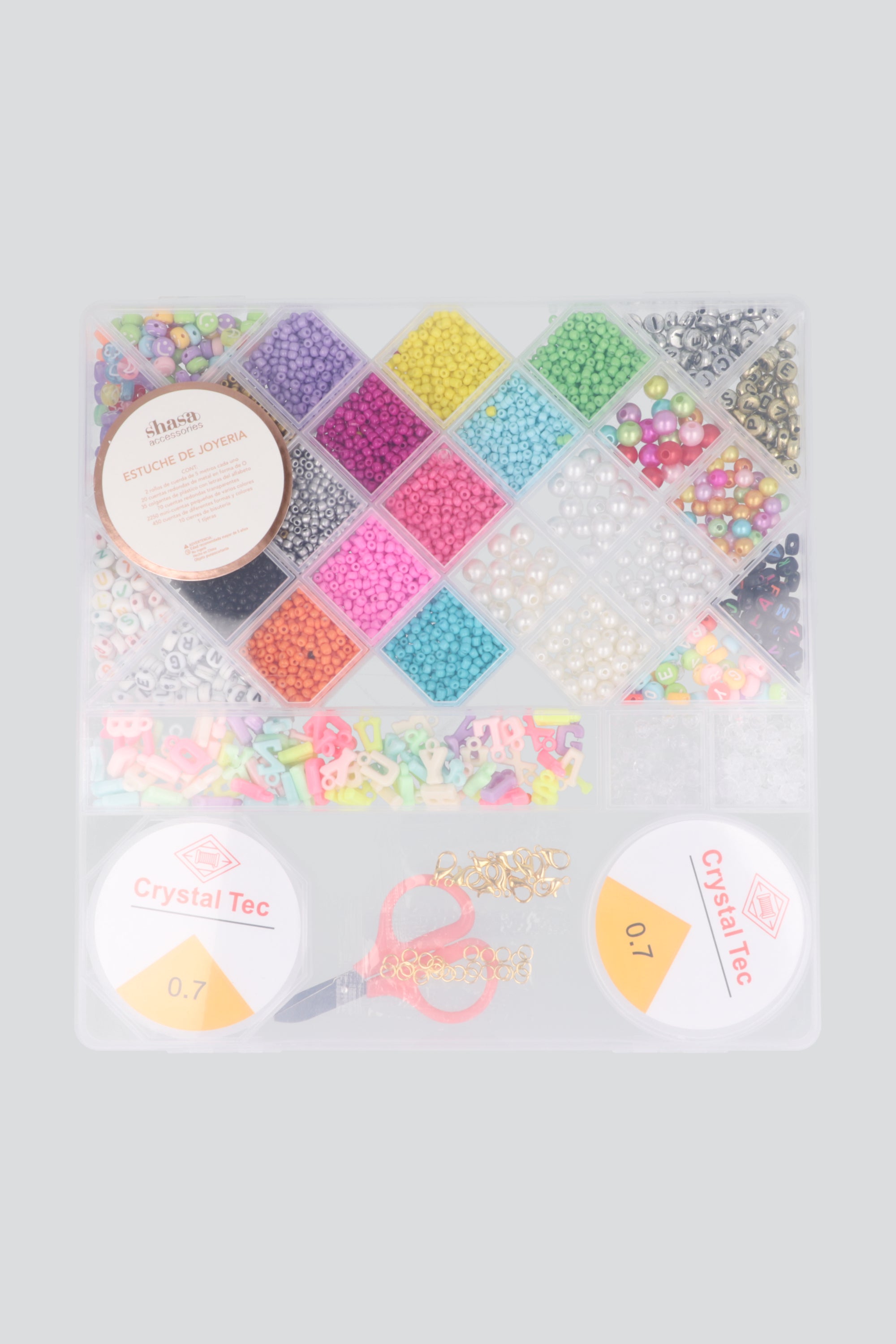 Set cuentas pulsera rombos MULTICOLOR PASTEL