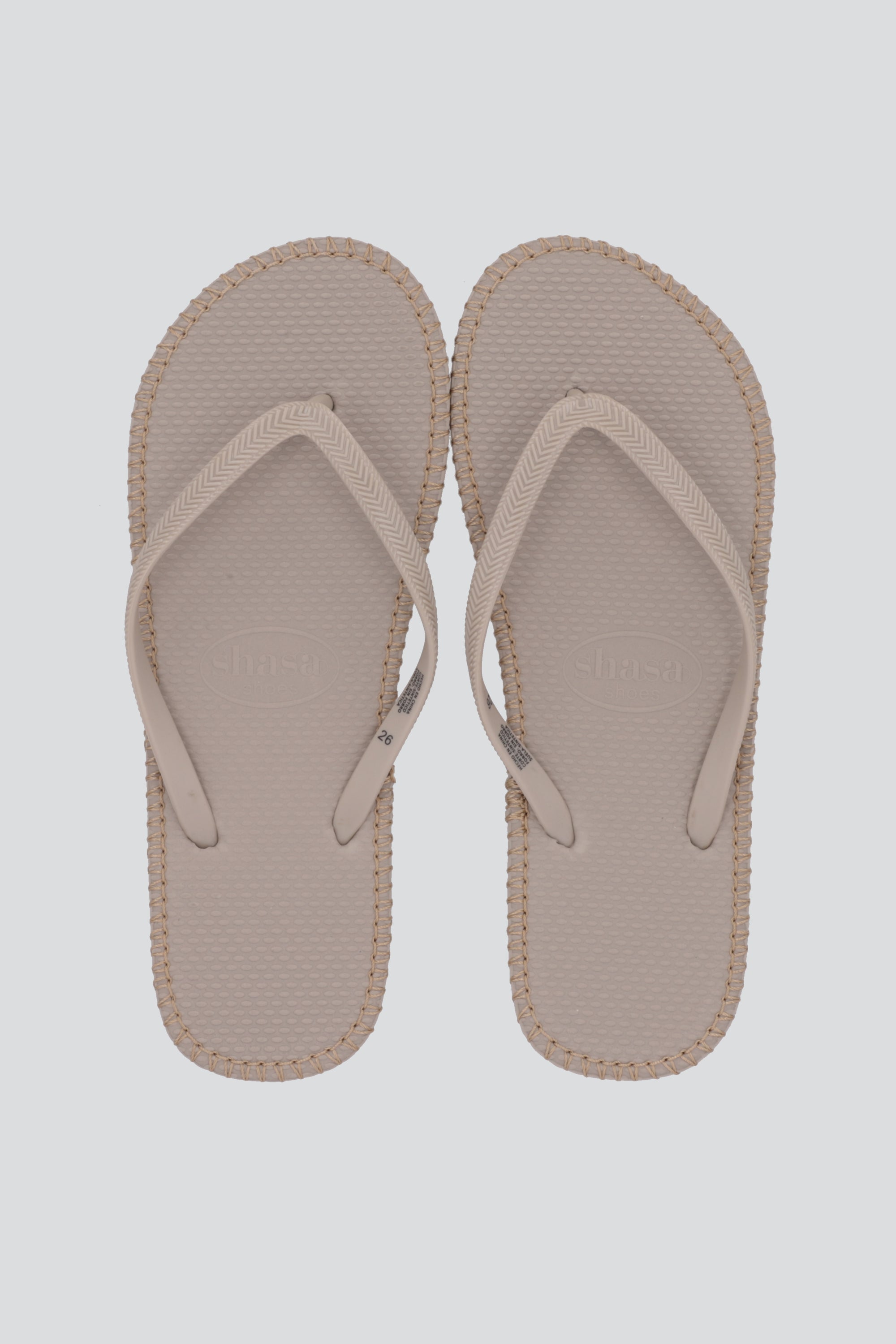Flip flop borde tejido TAUPE