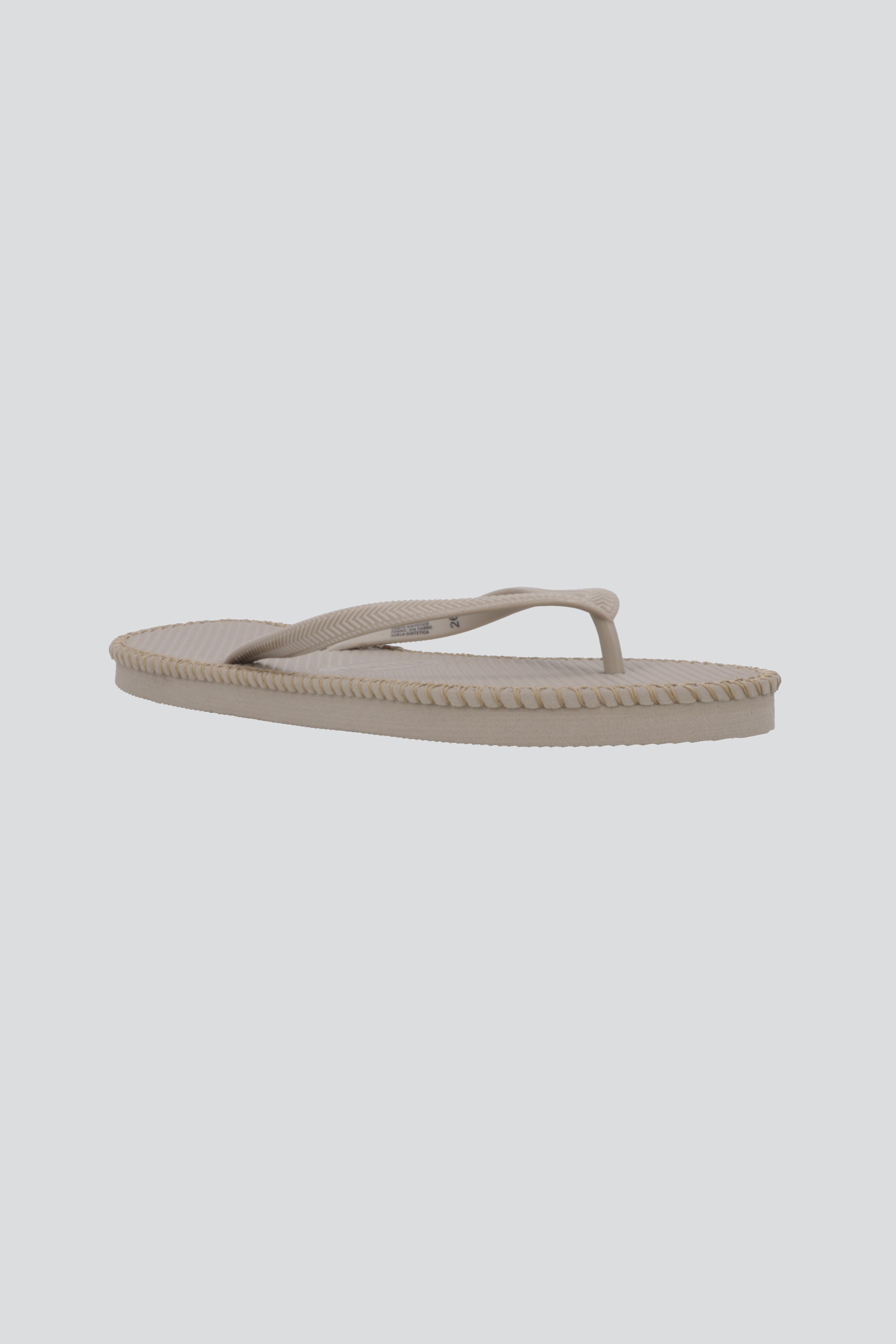 Flip flop borde tejido TAUPE
