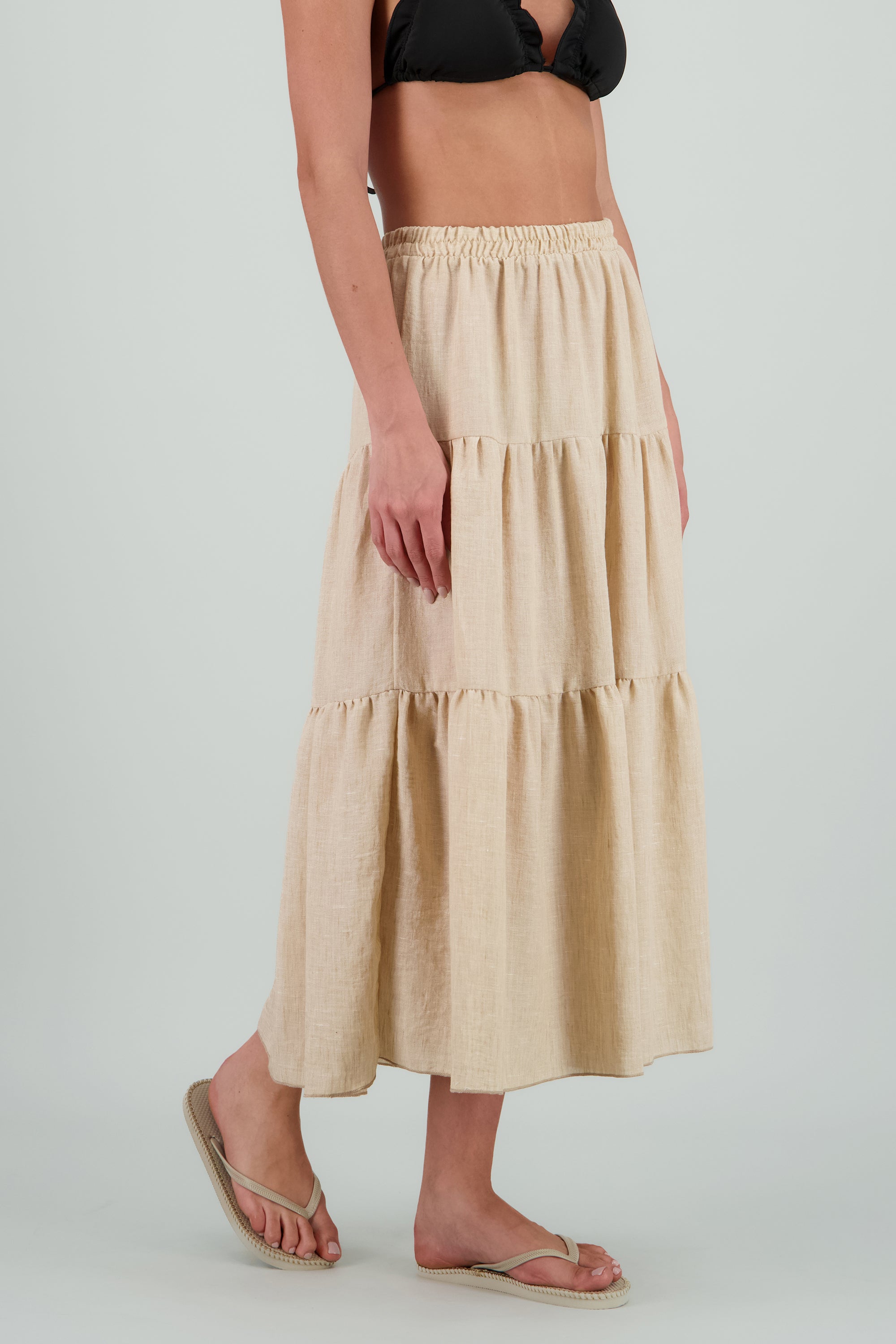 Flip flop borde tejido TAUPE