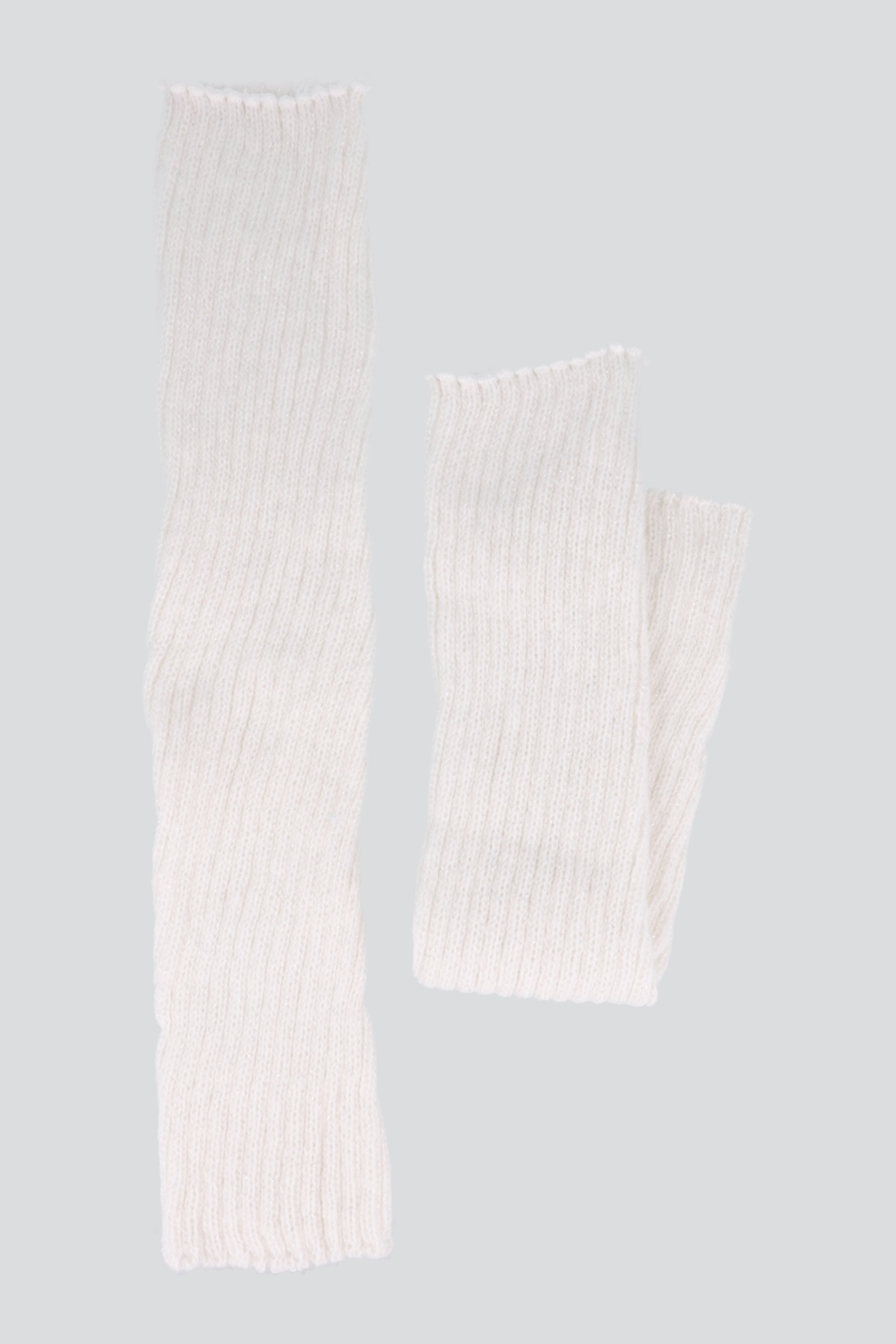 Calentador acanalado lurex CREMA