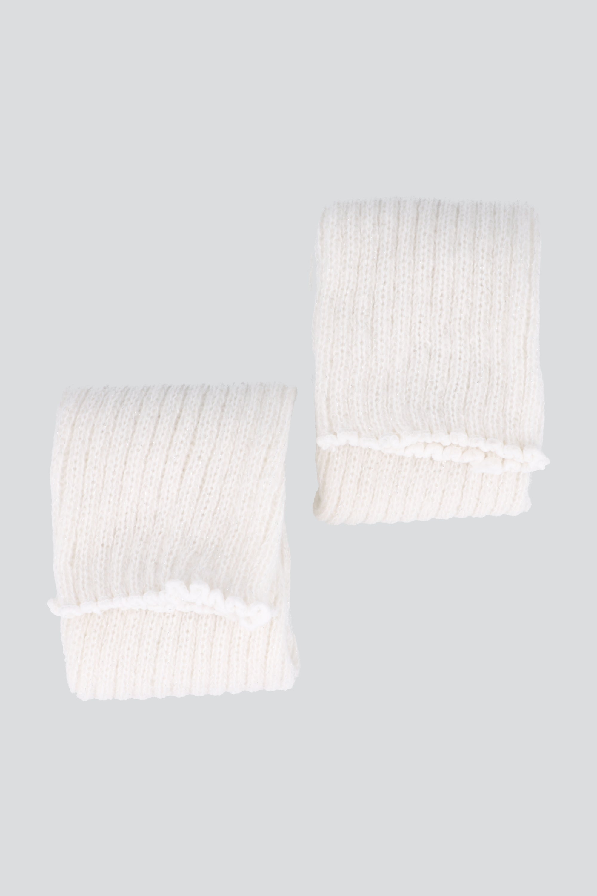 Calentador acanalado lurex CREMA