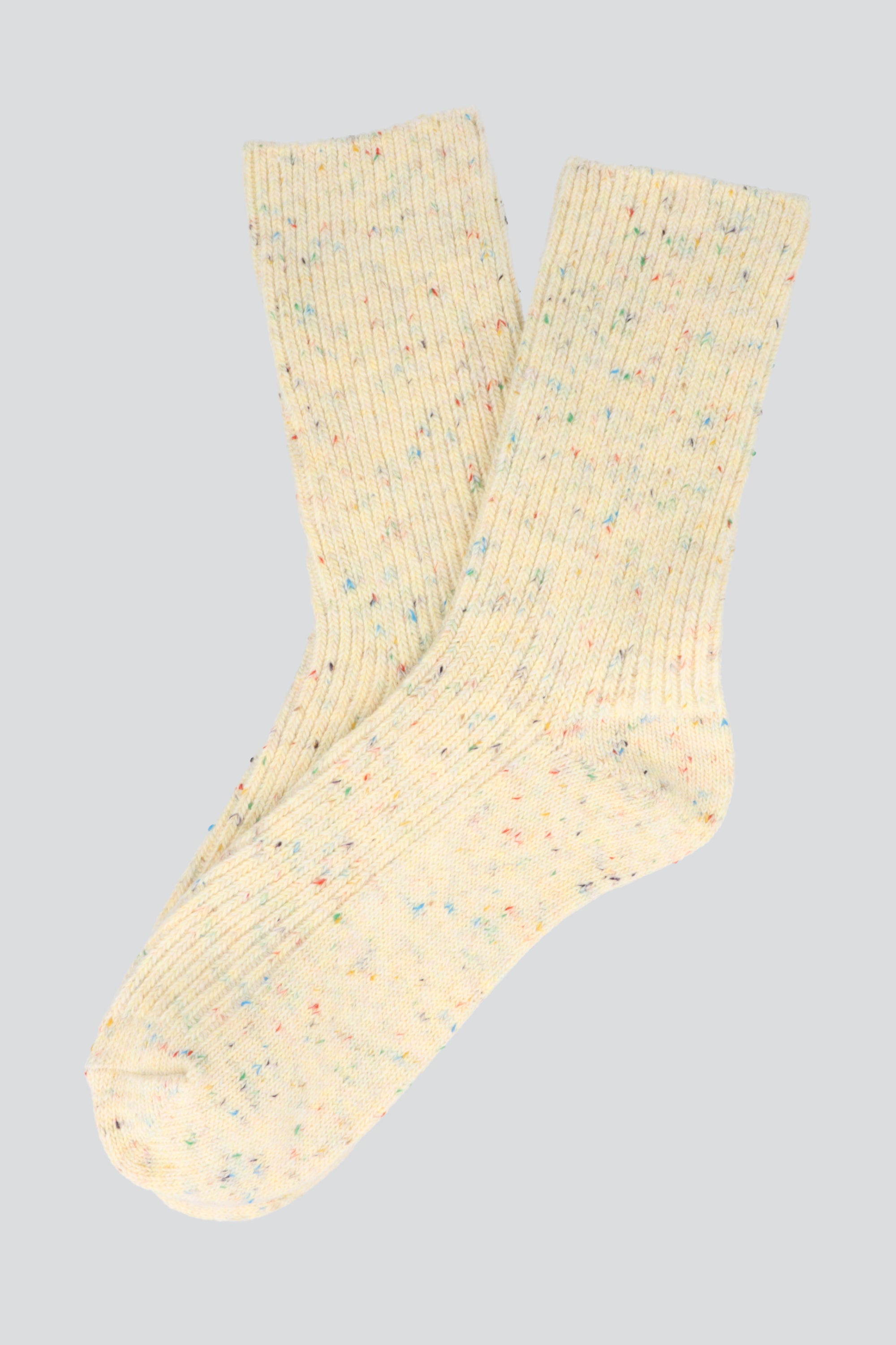 Calcetin peluche rayas AMARILLO