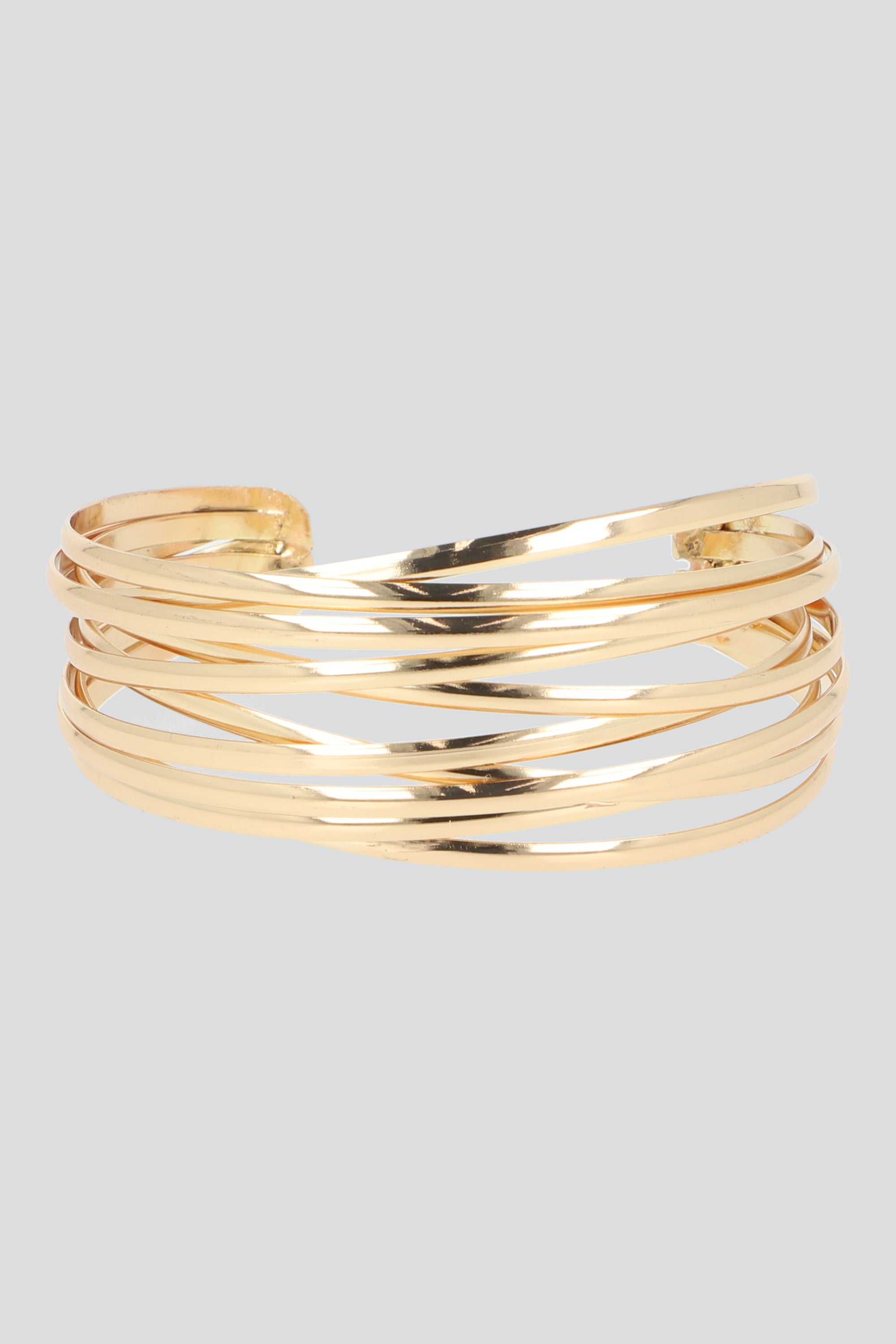 Cuff multilineas metal ORO