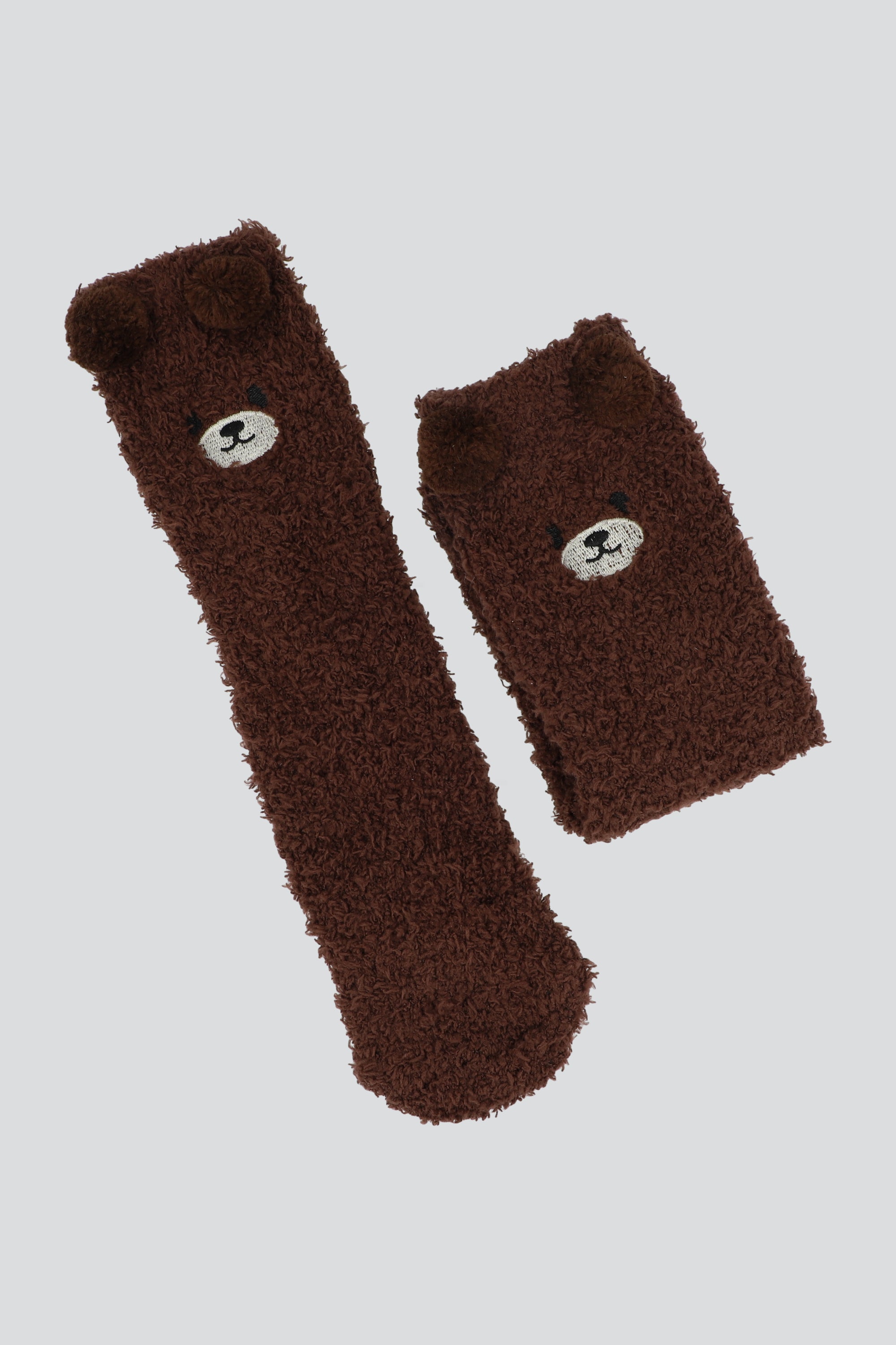 Calcetin peluche animalito orejitas CAFE