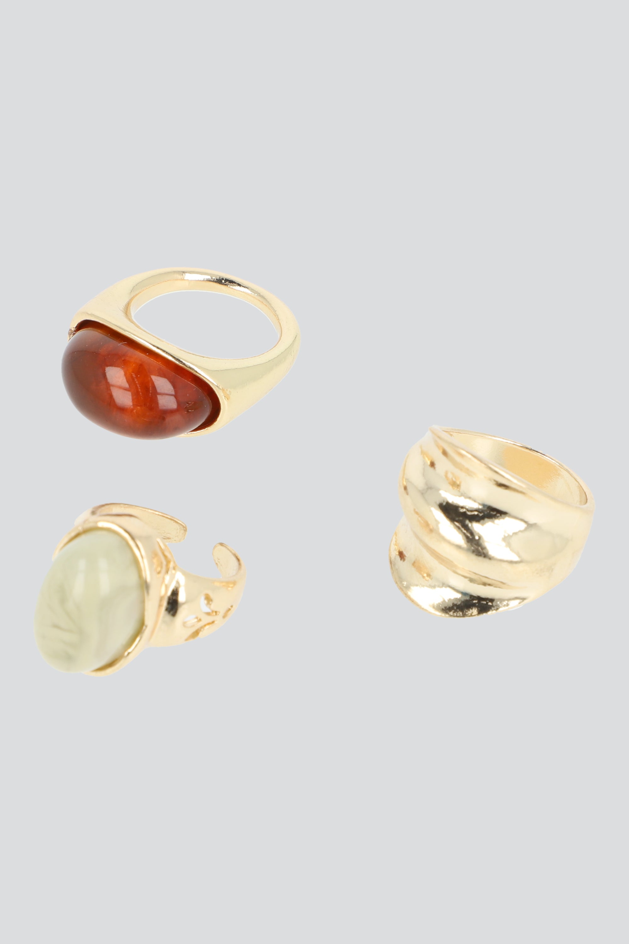 3 P ANILLOS PIEDRAS ORO