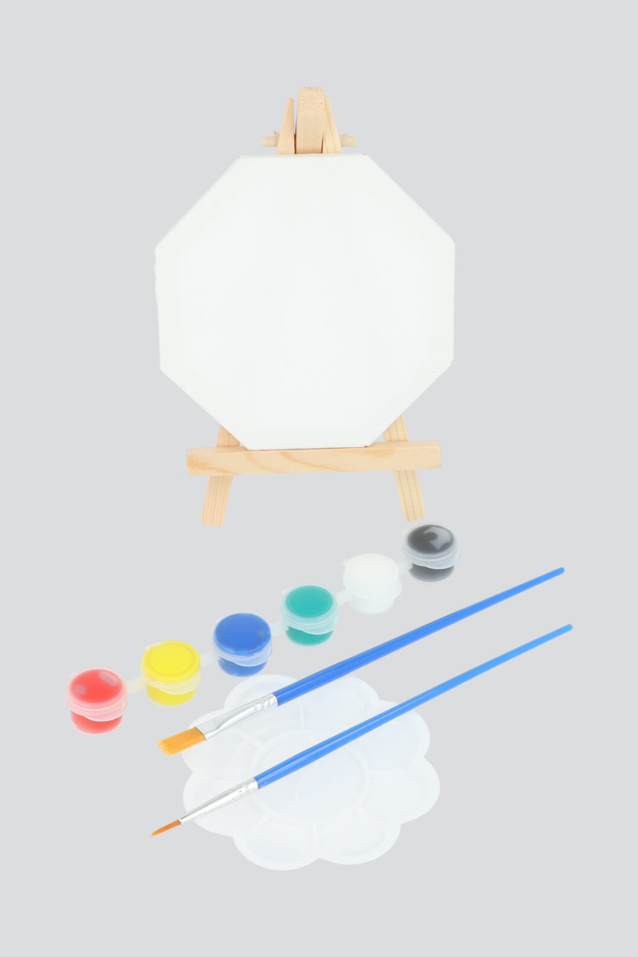 Set diy caballete lienzo hexagonal