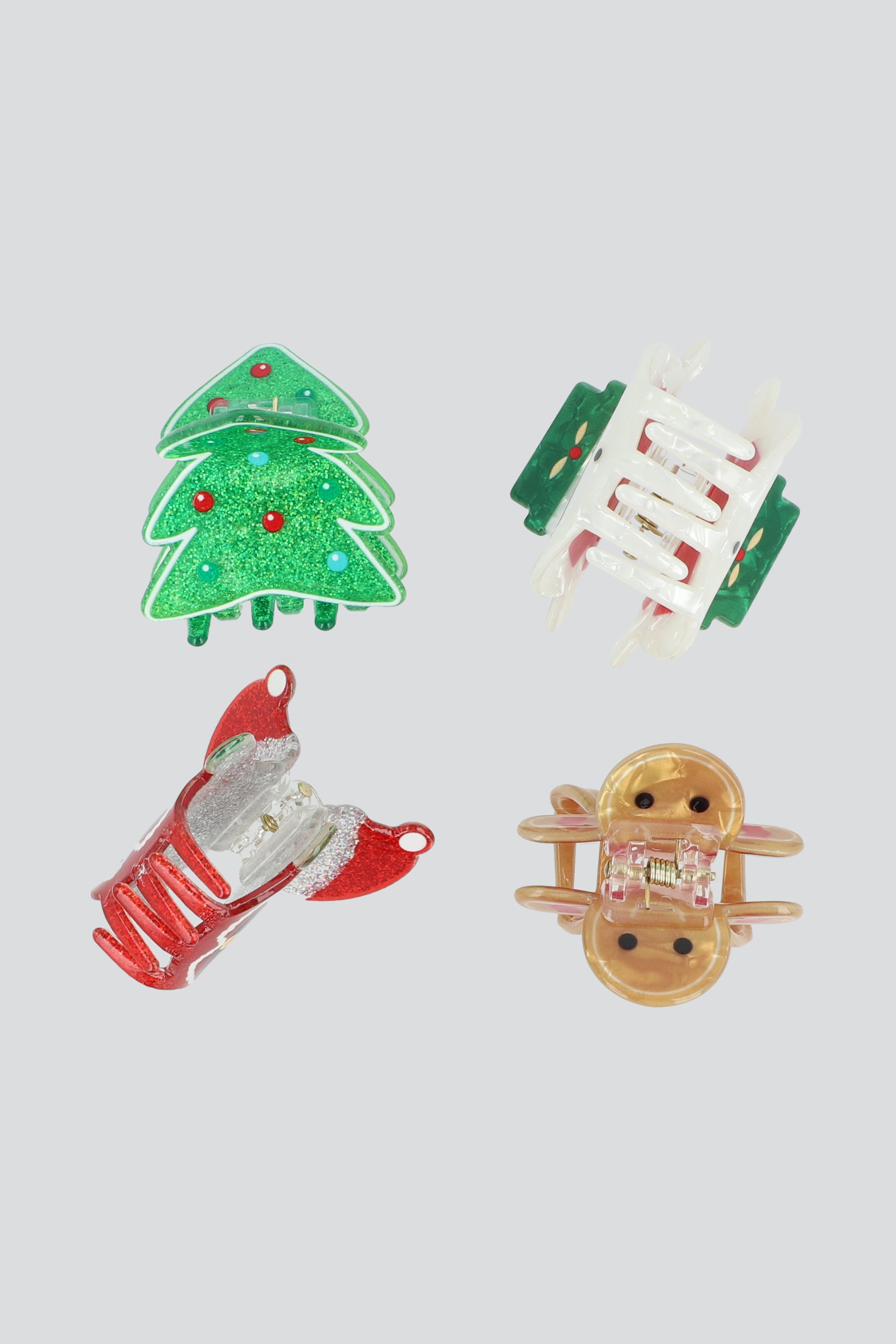 SET 4 PINZAS NAVIDEÑAS MULTICOLOR