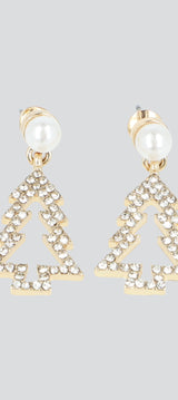 Aretes Arbolito Navidad Perla