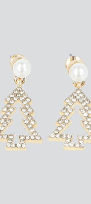Aretes Arbolito Navidad Perla