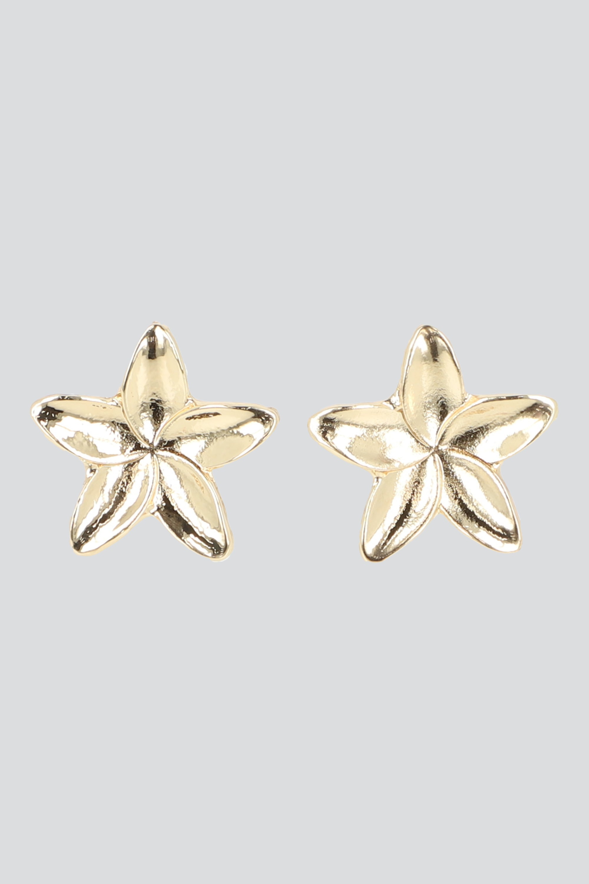 Aretes flor metal ORO