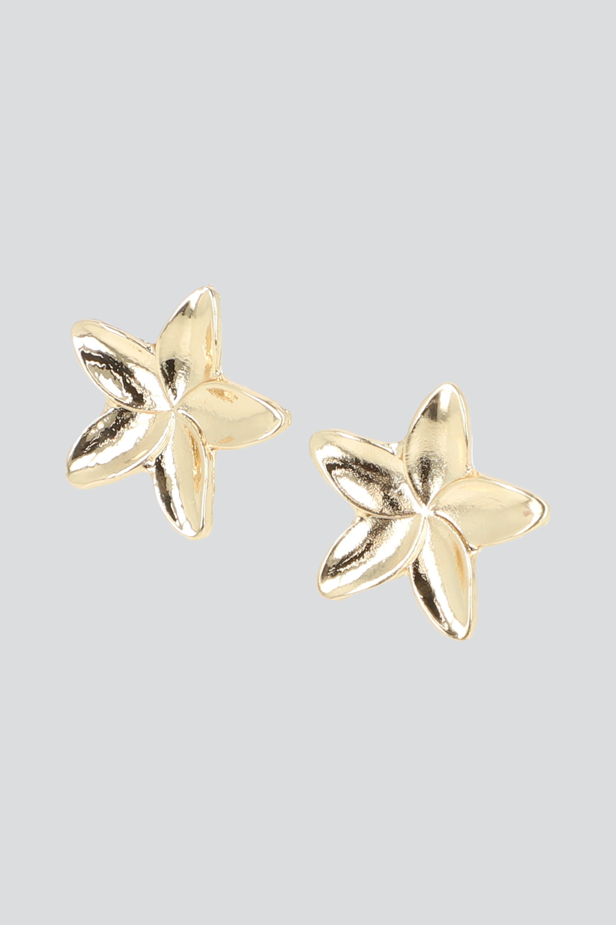 Aretes flor metal ORO