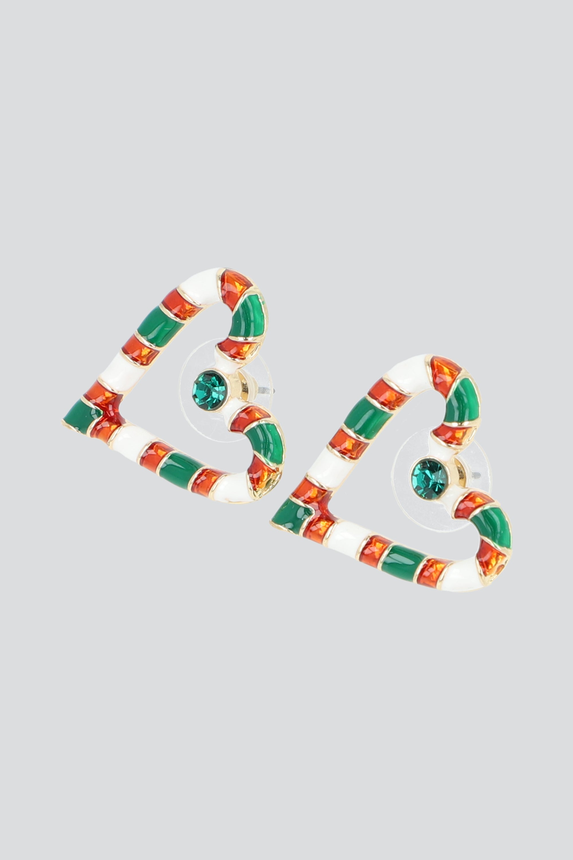 ARETES BASTON NAVIDEÑO VERDE