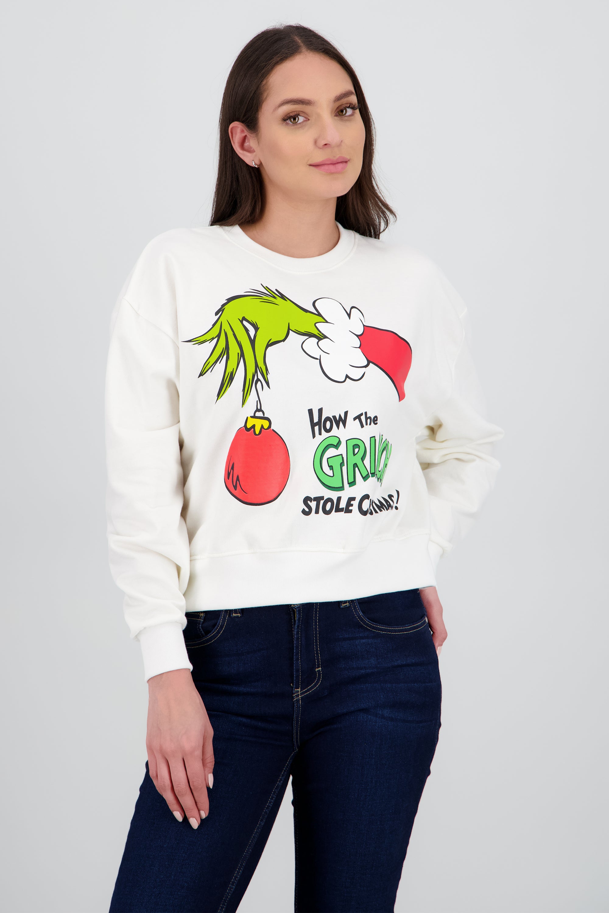 Sudadera grinch mano esfera HUESO