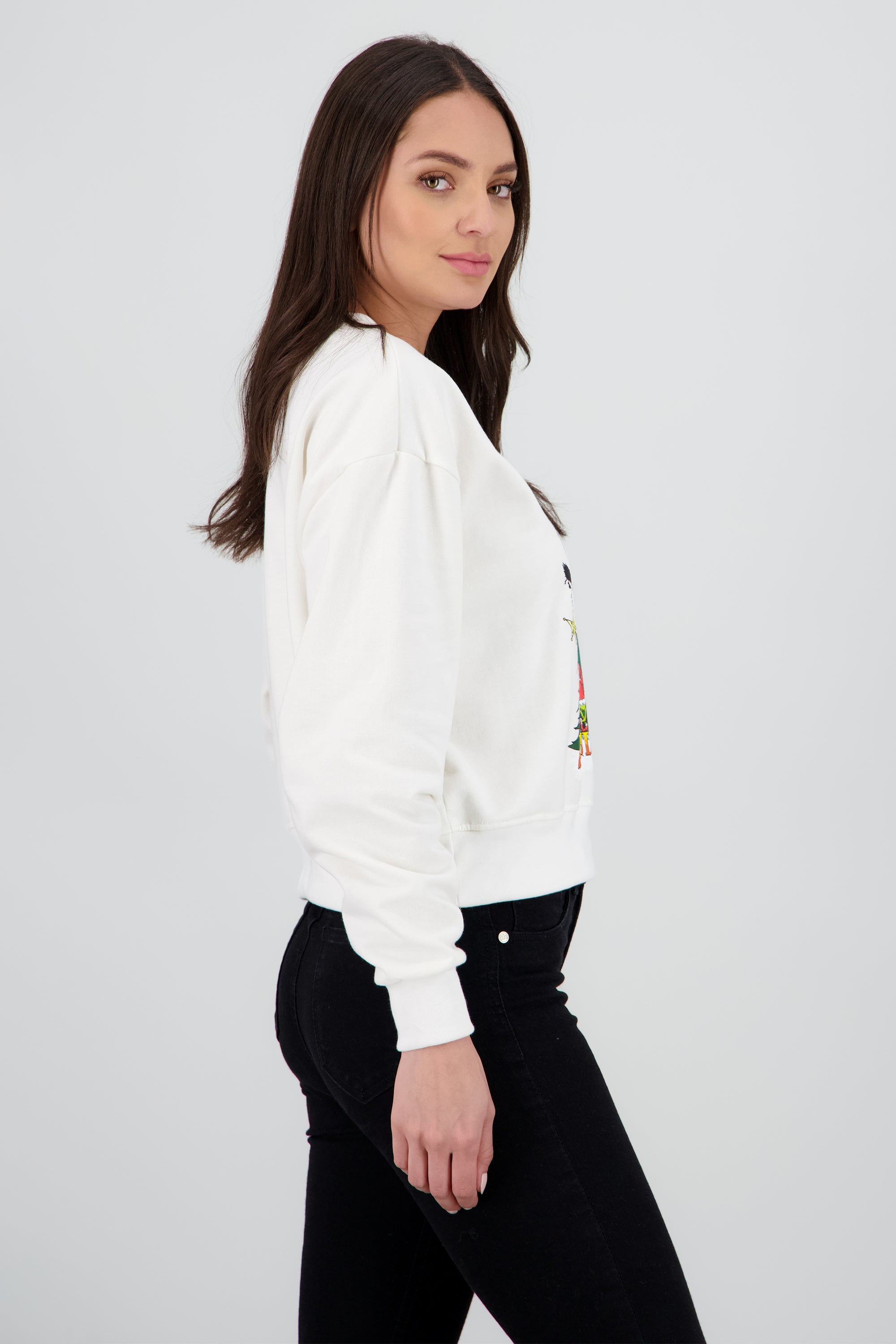 Sudadera grinch chimenea BLANCO