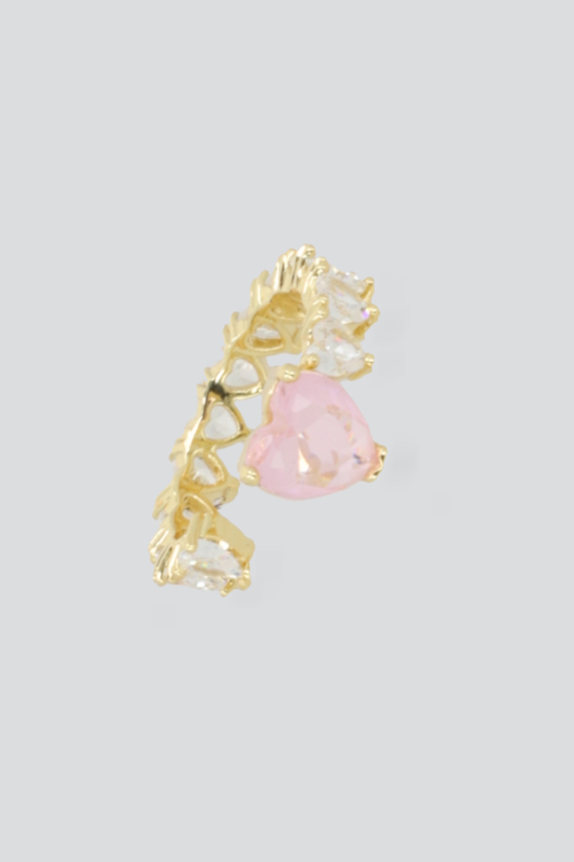 Anillo corazon cristal ORO