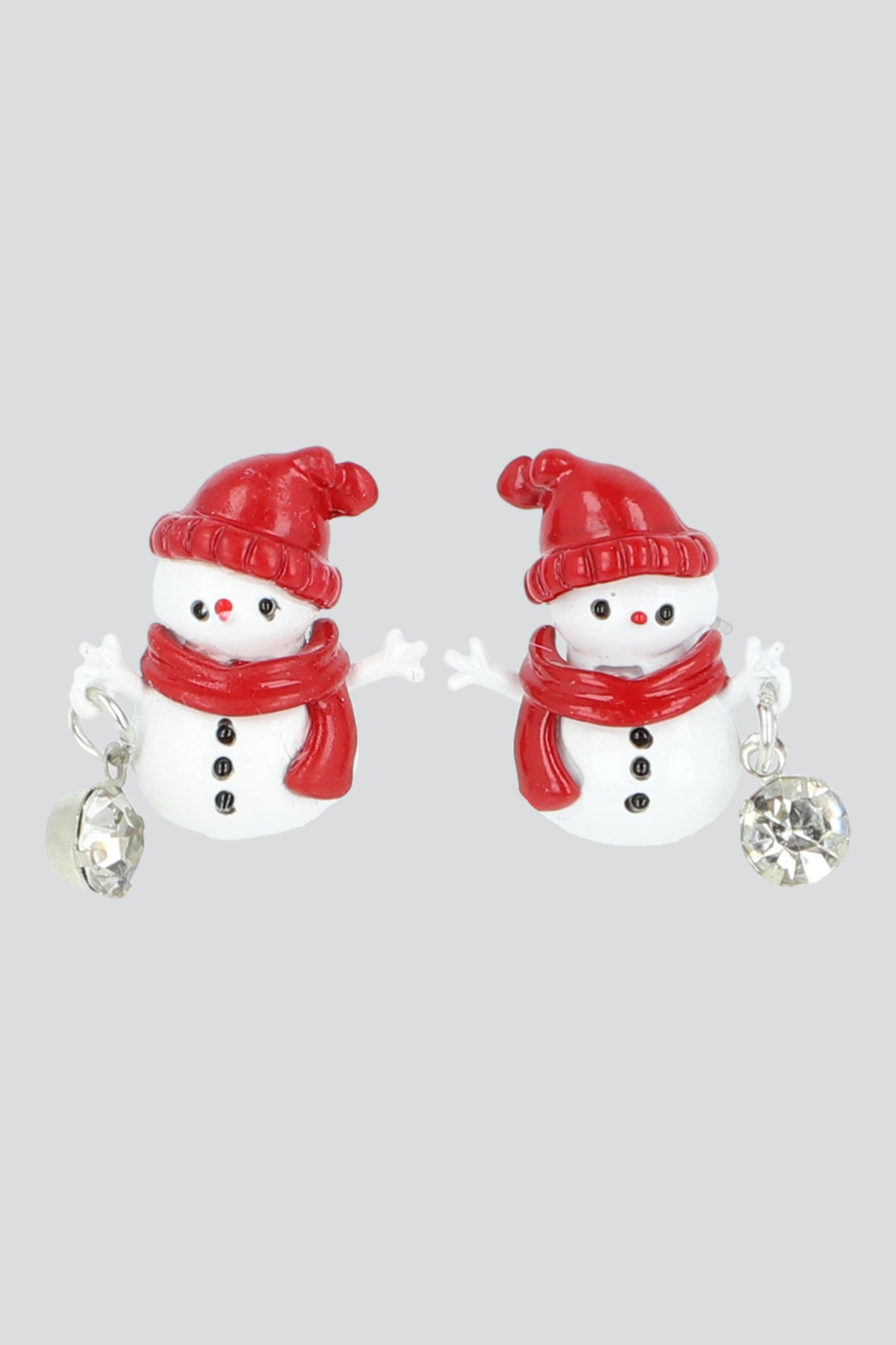 ARETES MUÑECO DE NIEVE PLATA