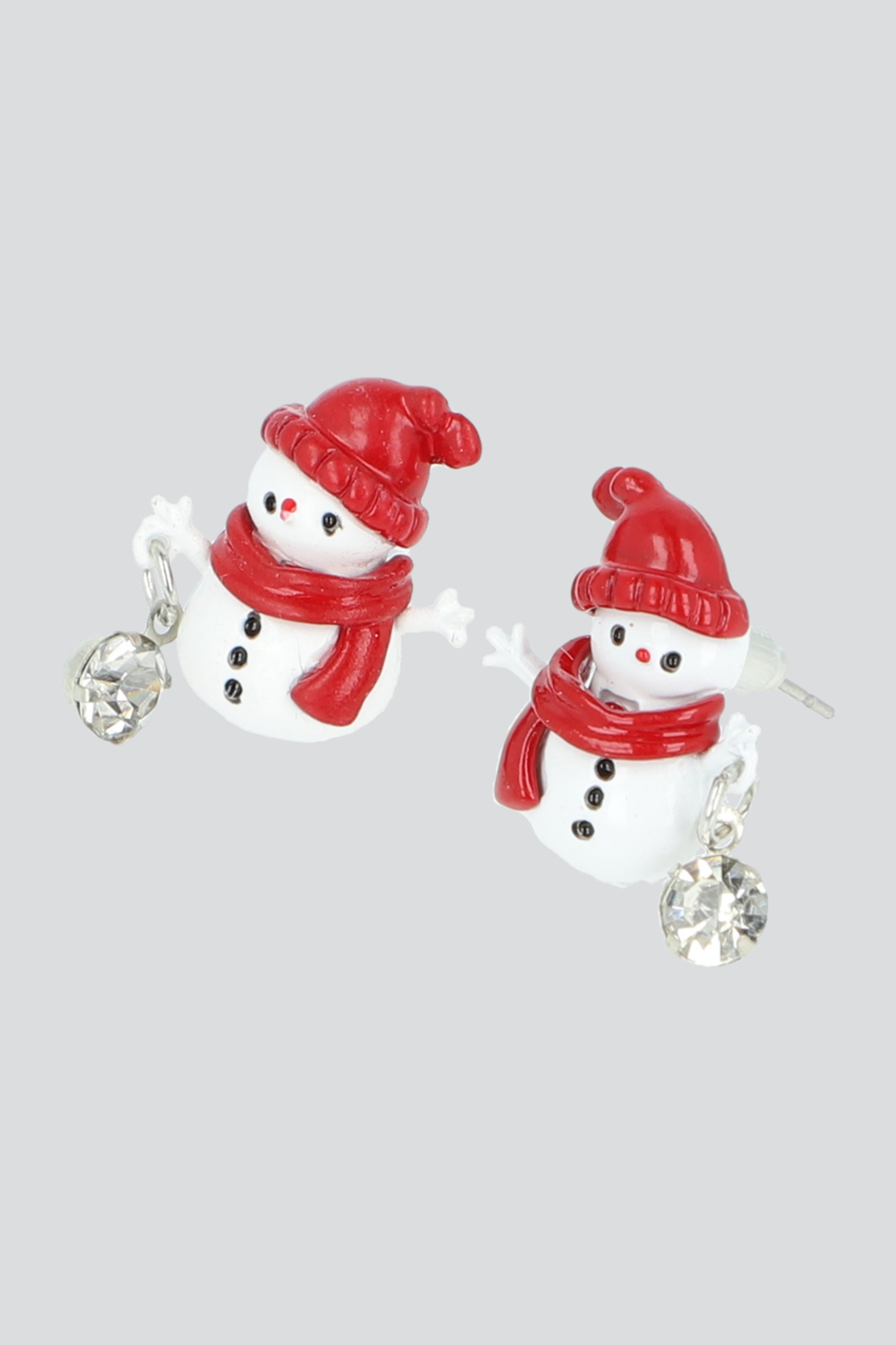 ARETES MUÑECO DE NIEVE PLATA