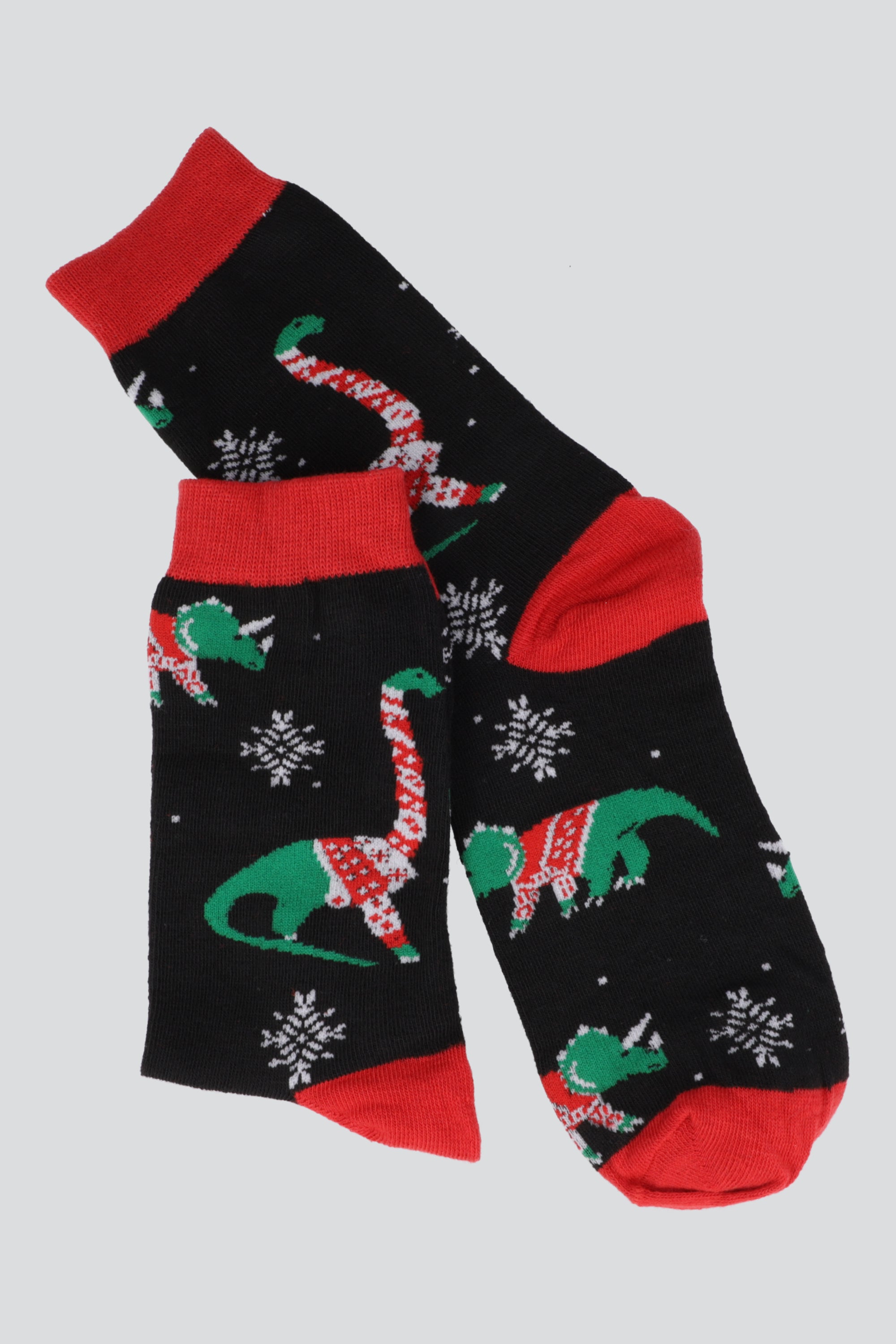 Calcetin dino navideño NEGRO