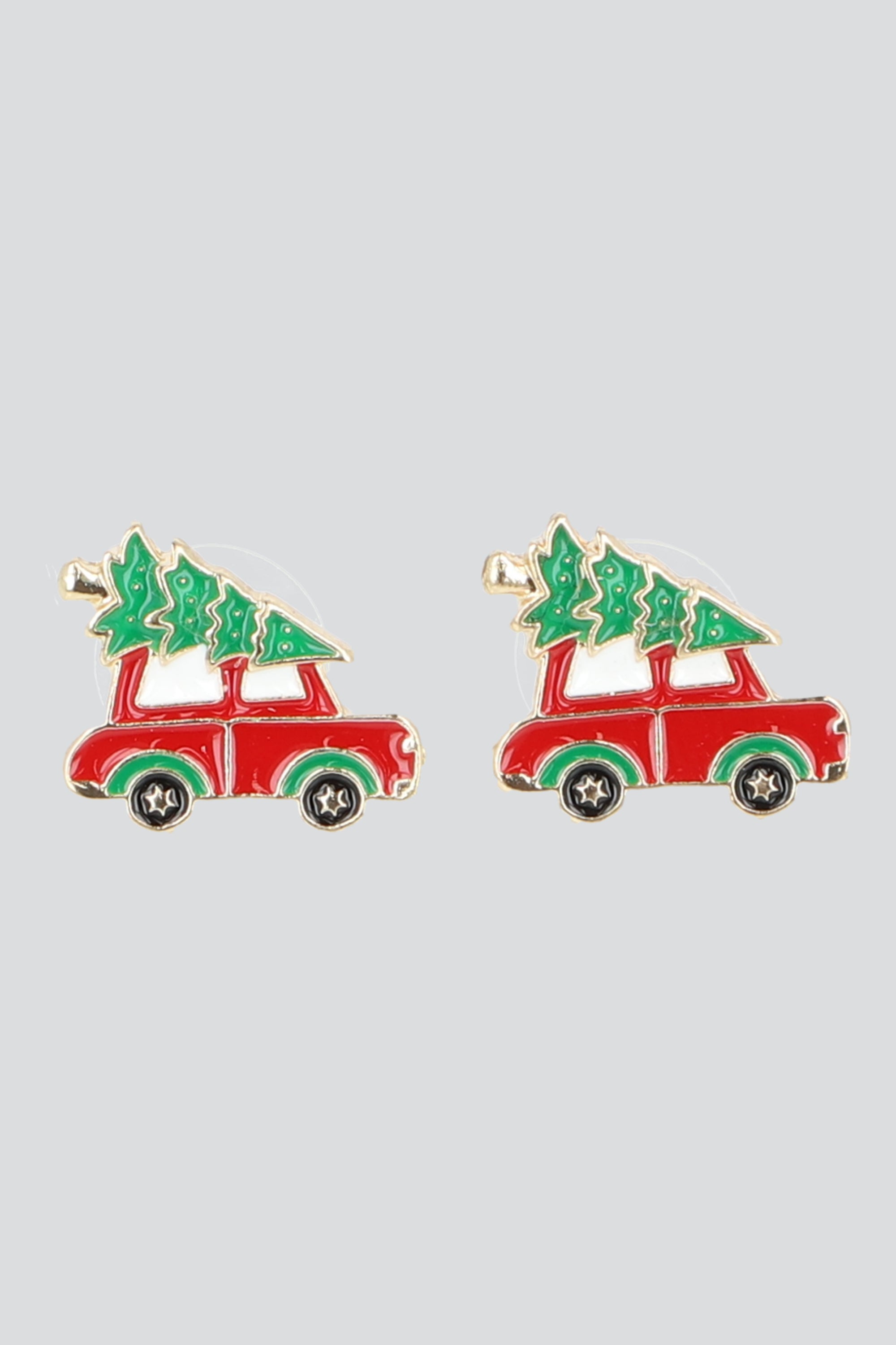 ARETES COCHECITO NAVIDEÑO ORO