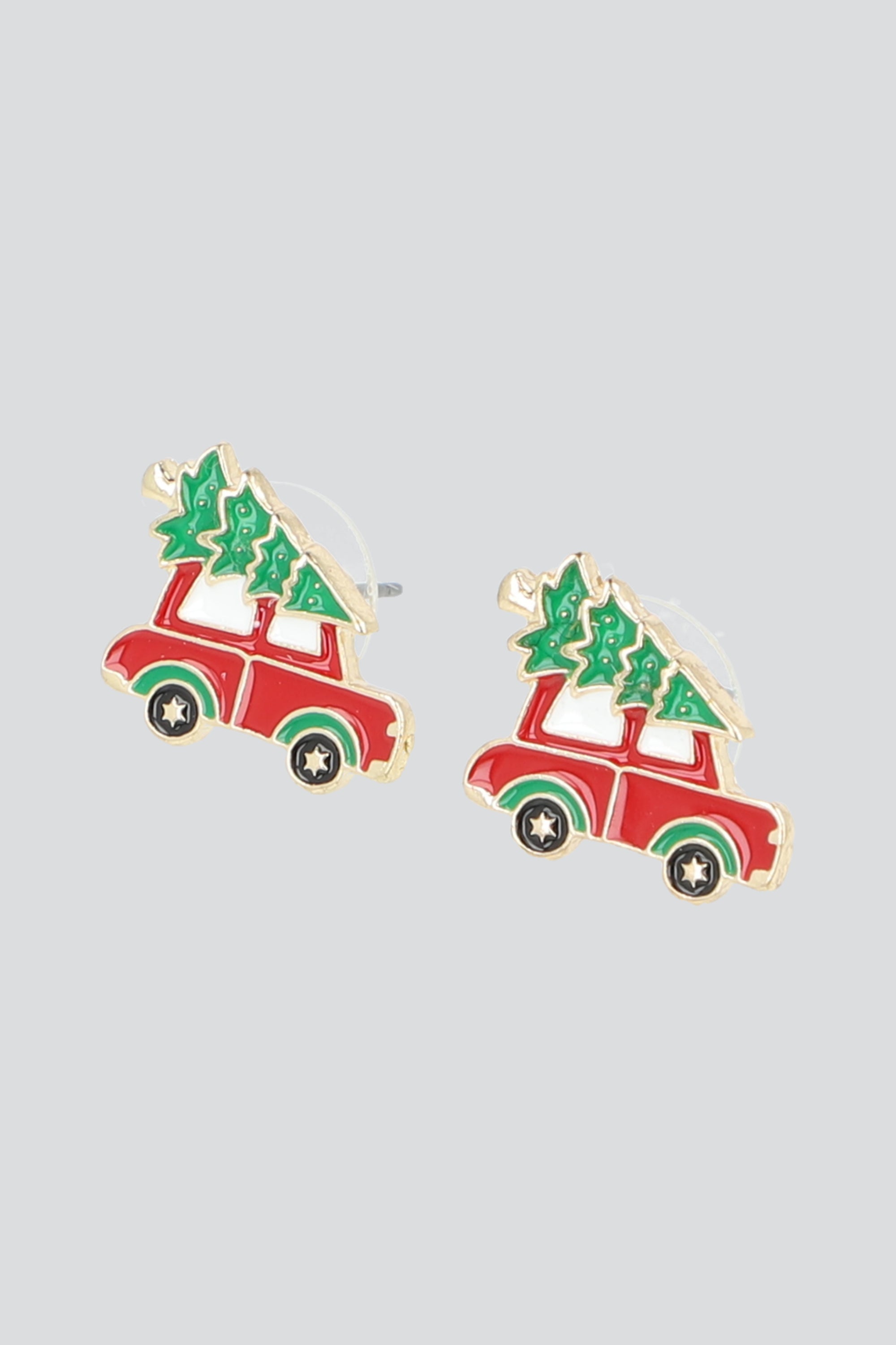 ARETES COCHECITO NAVIDEÑO ORO