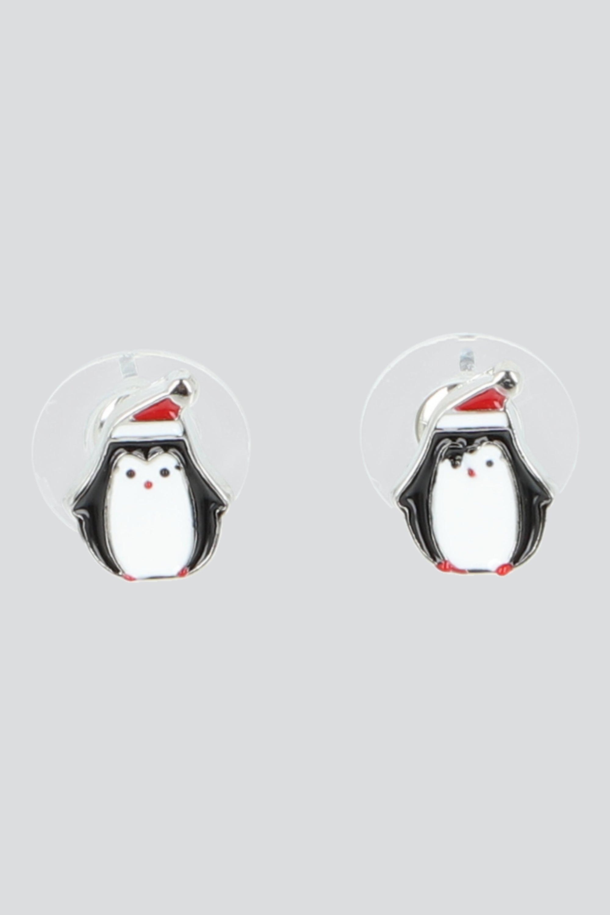 ARETES PINGUINITO NAVIDEÑO PLATA