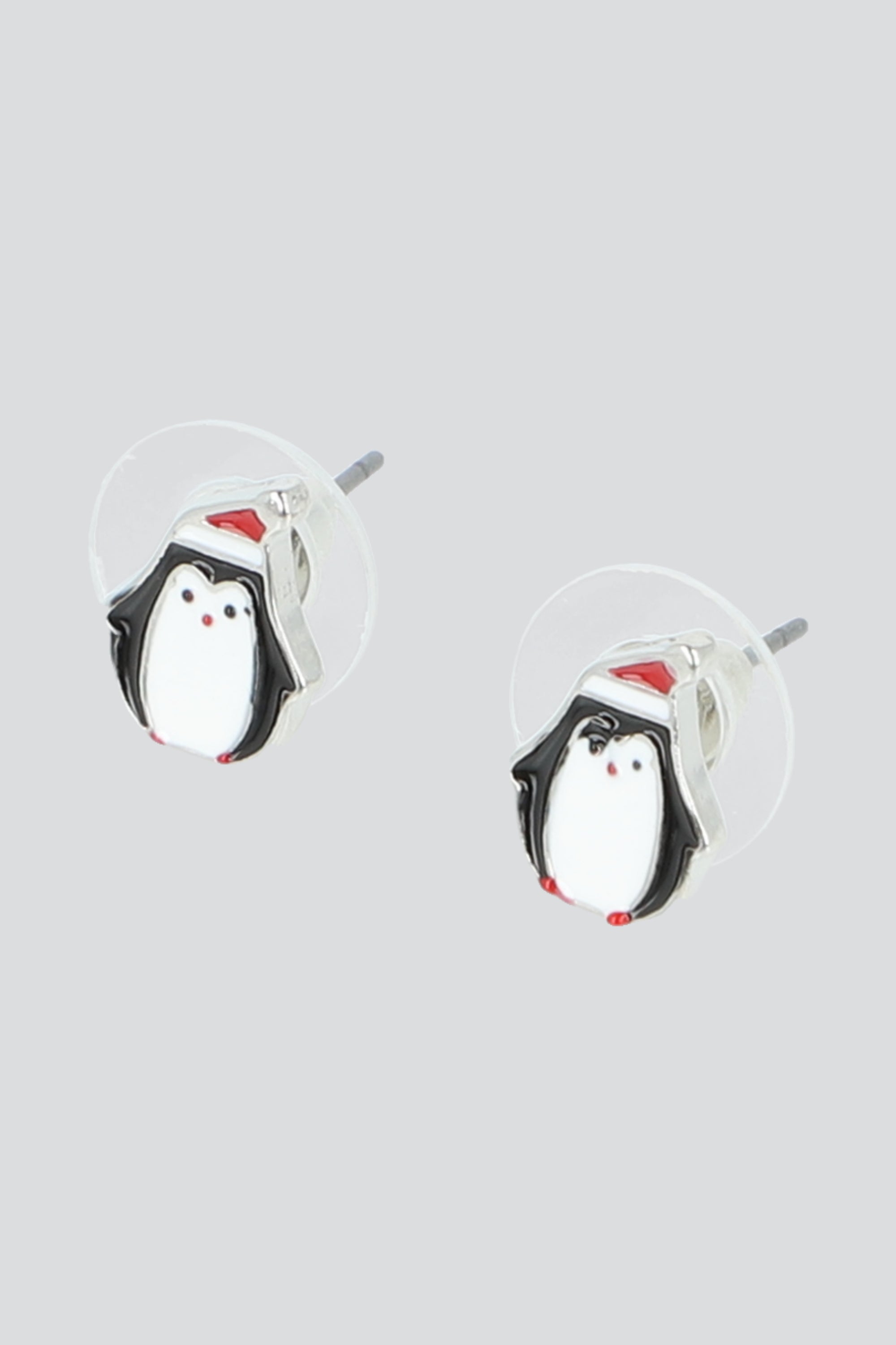 ARETES PINGUINITO NAVIDEÑO PLATA