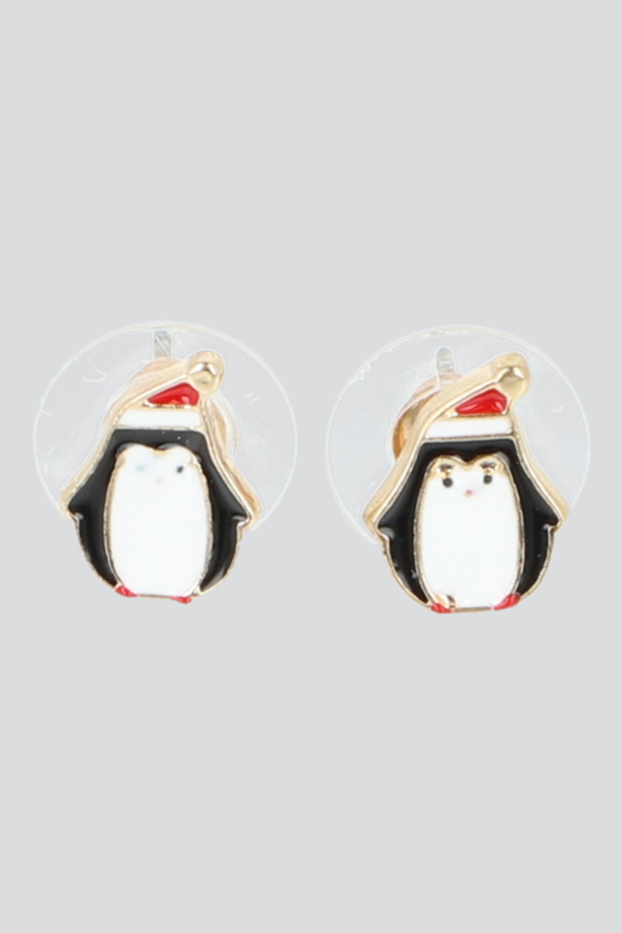 ARETES PINGUINITO NAVIDEÑO ORO
