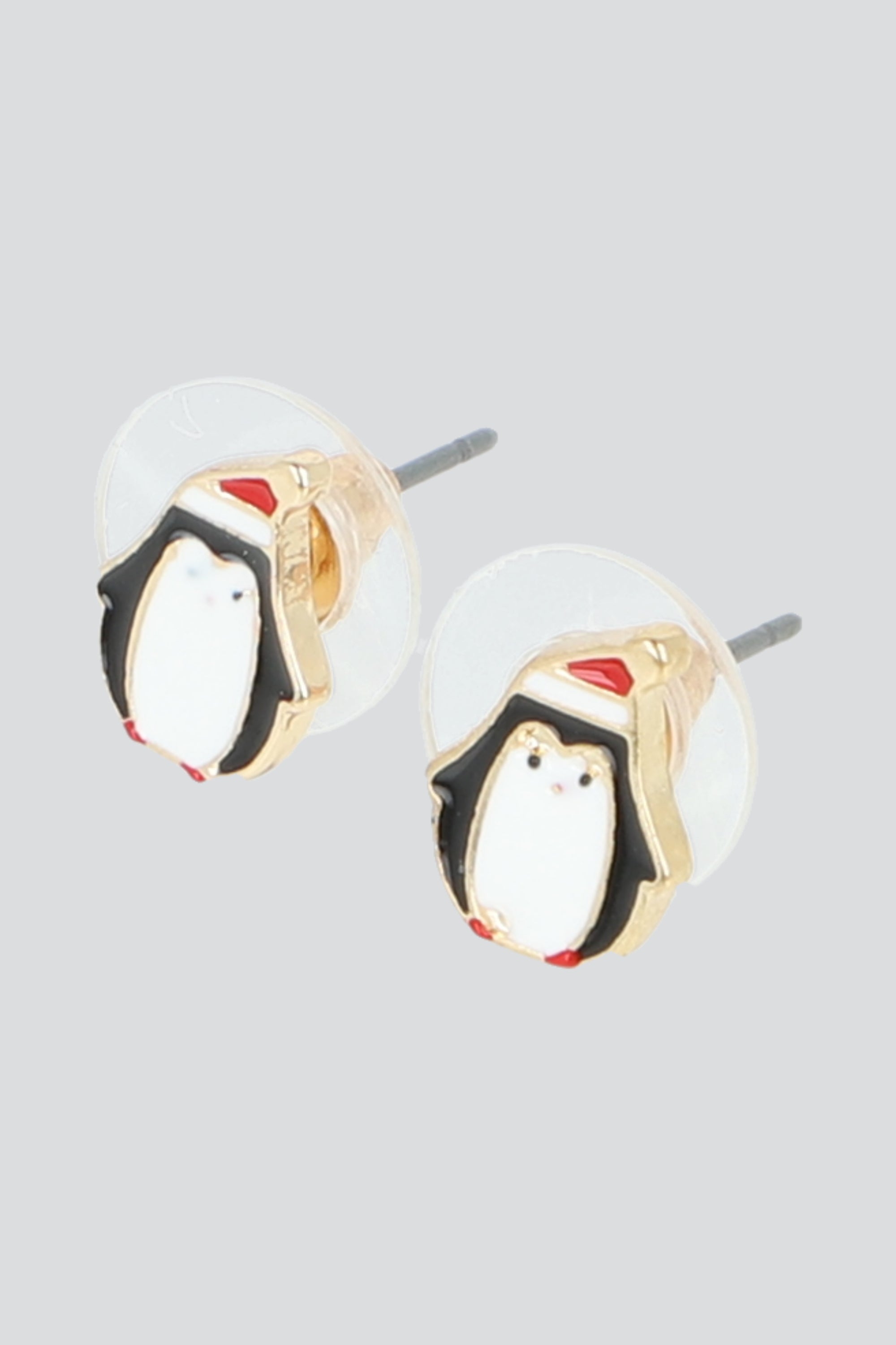 ARETES PINGUINITO NAVIDEÑO ORO
