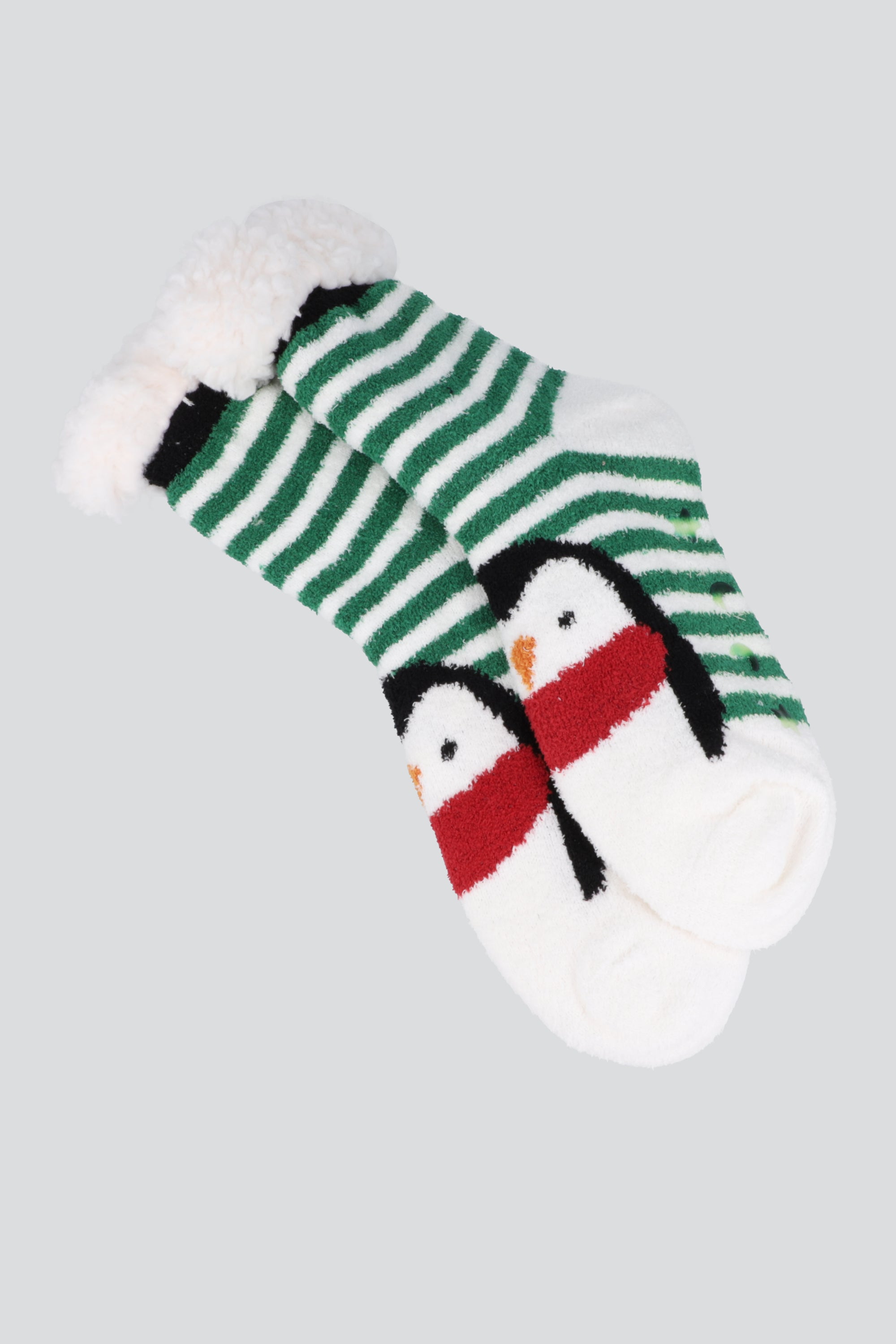 Calcetines de invierno  rayas personaje VERDE